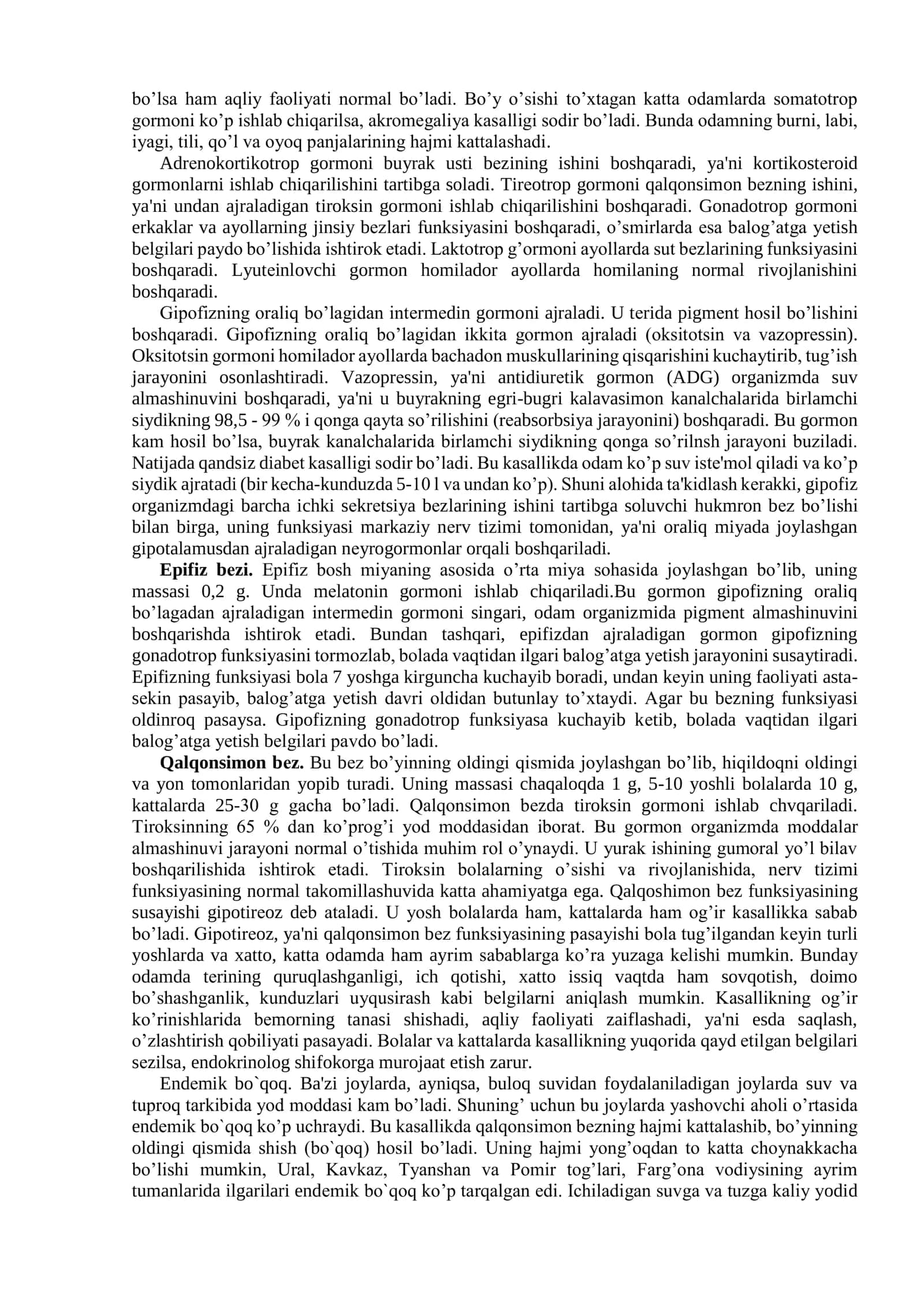 Ichki sеkrеtsiya bеzlarining yosh xususiyatlari 2