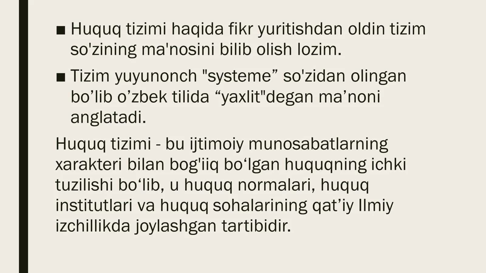 Huquq tizimi va qonunchilik tizimi 2