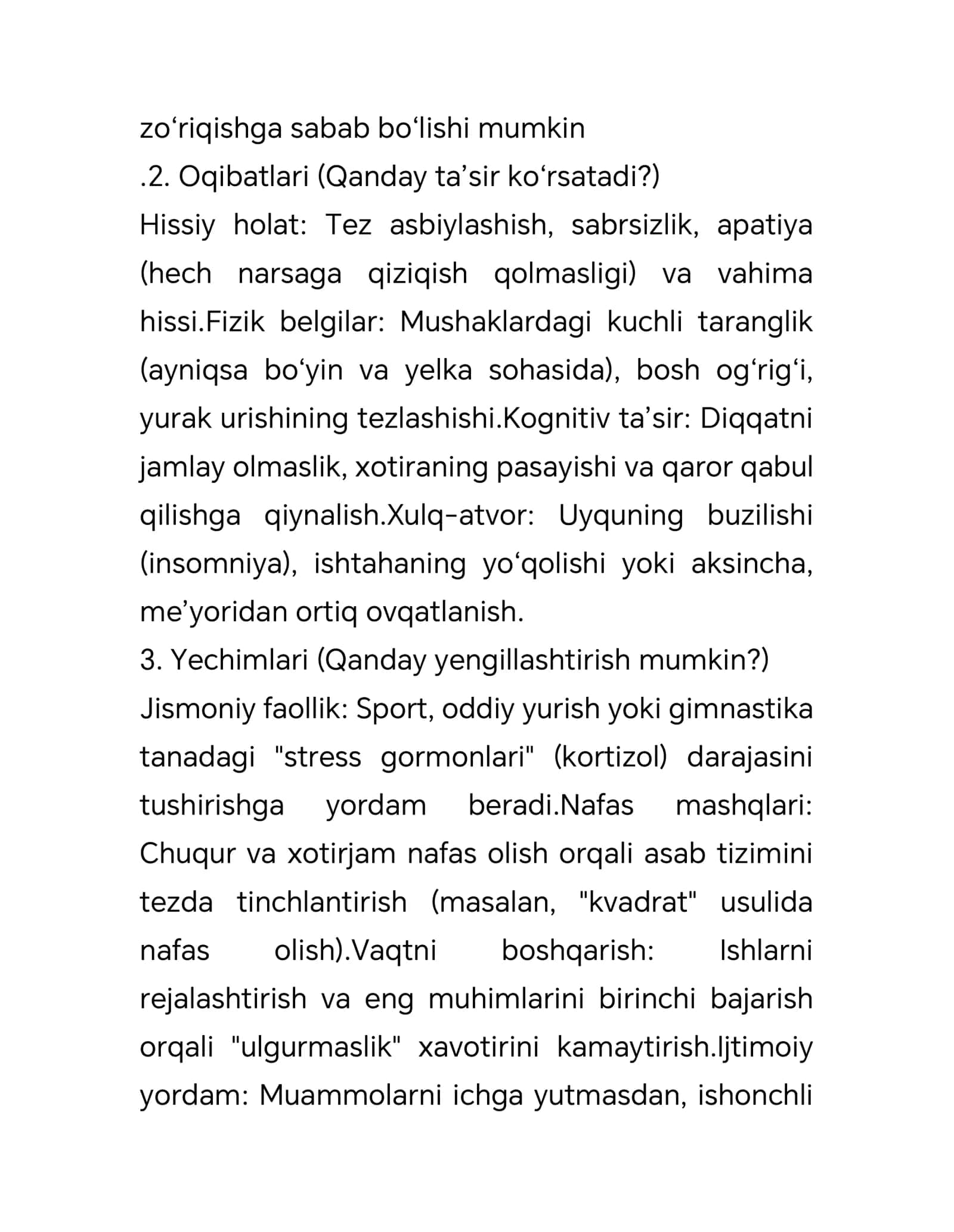 MUSTAQIL ISHI Ruhiy zo' riqish(stress)tahlili 2