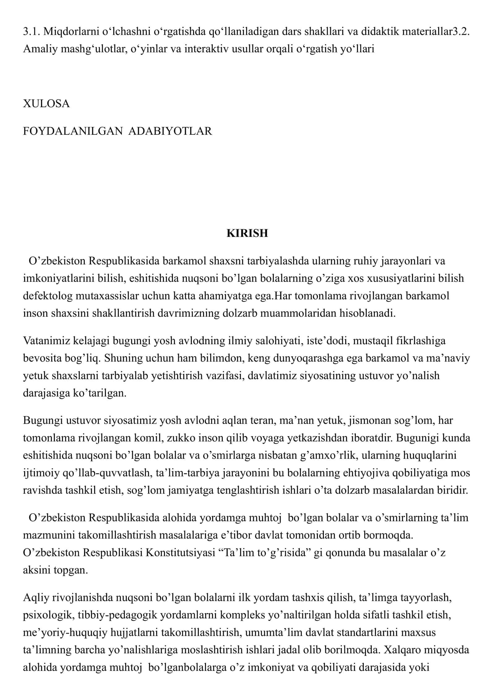 MIQDORLARNI O’LCHASHDA HOSIL BO’LGAN SONLAR VA ULAR USTIDA AMALLAR BAJARISHNI O’RGANISH METODIKASI 2