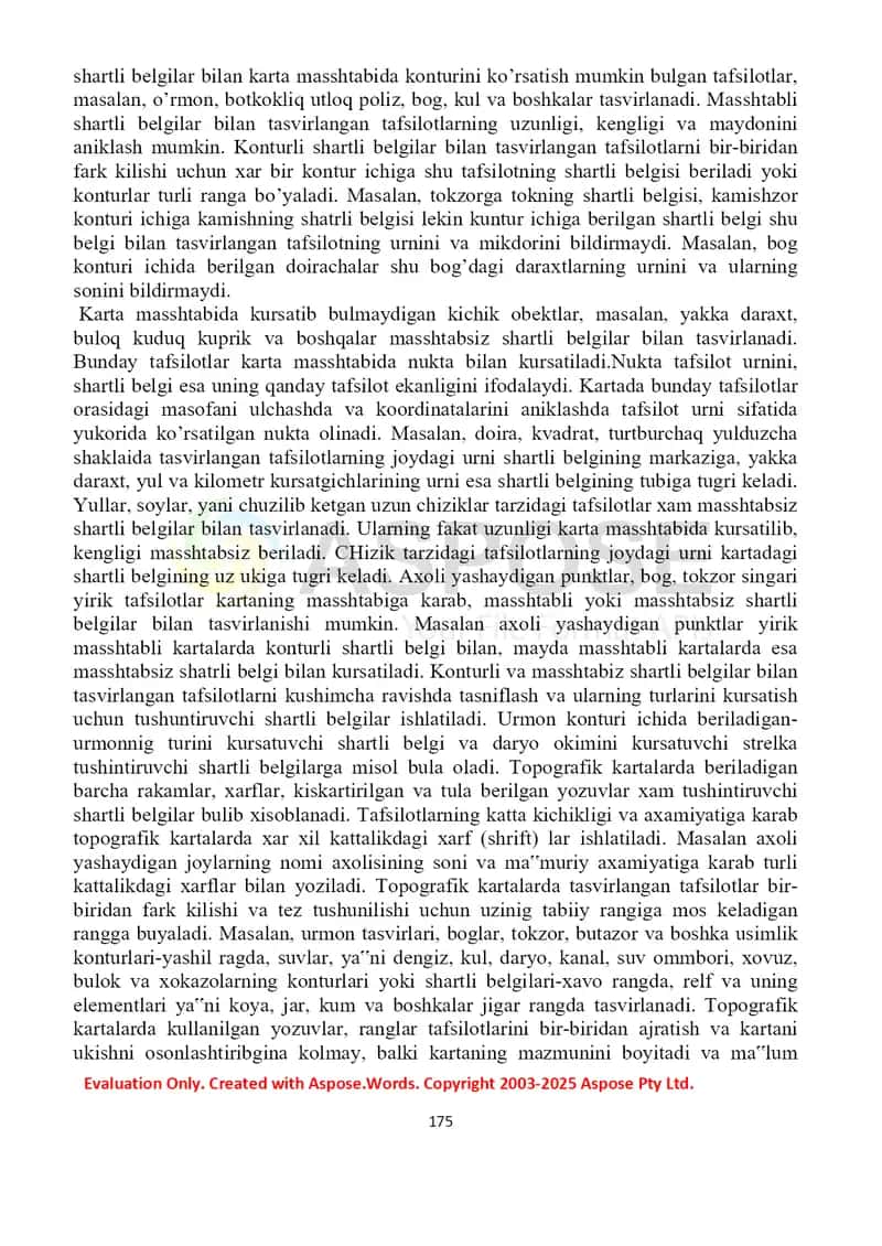 Topografik kartalar va masshtablar bo‘yicha amaliy mashg‘ulot 2