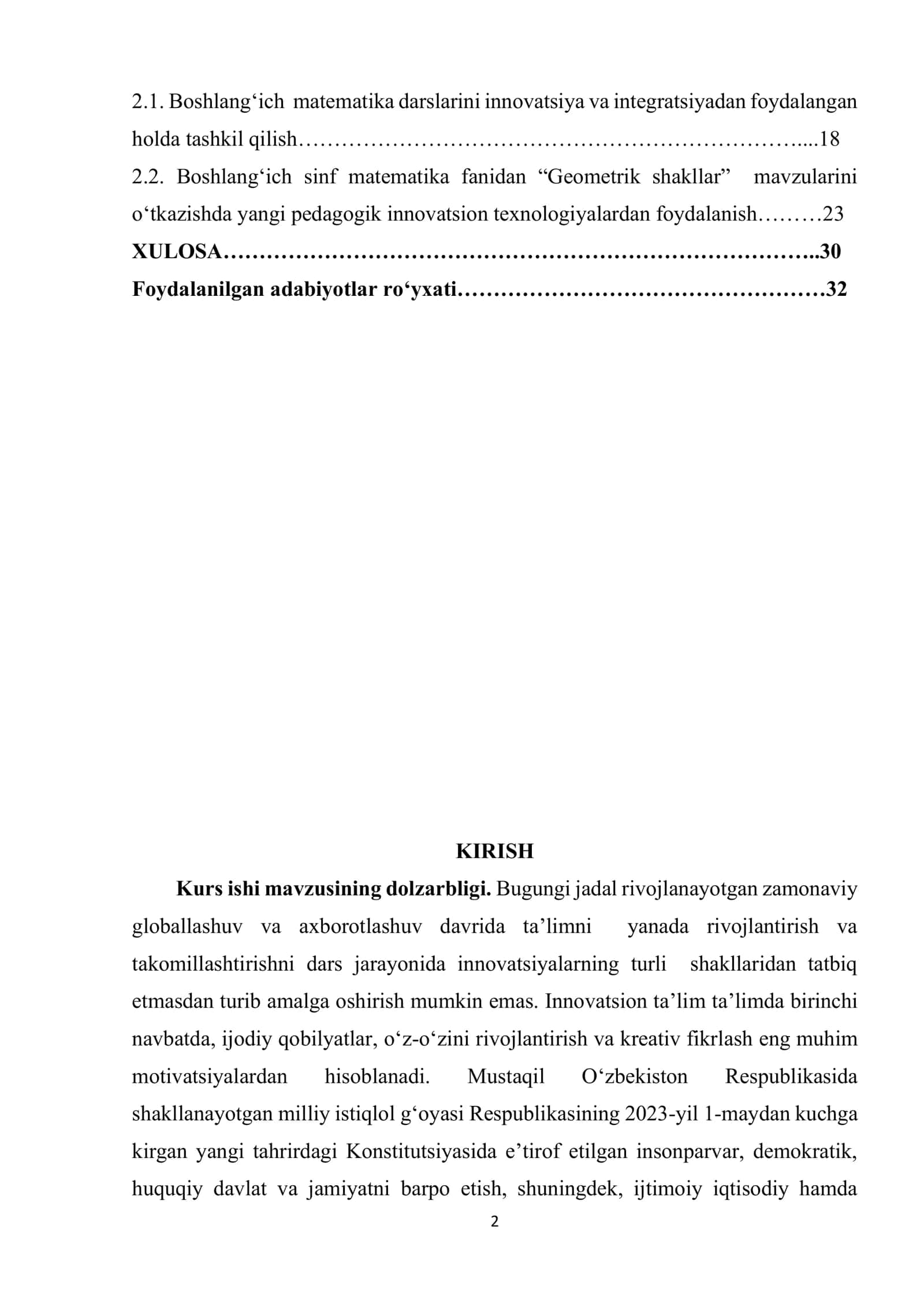 Boshlang‘ich sinf matematika darslarida innovatsion texnologiyalardan foydalanish 2