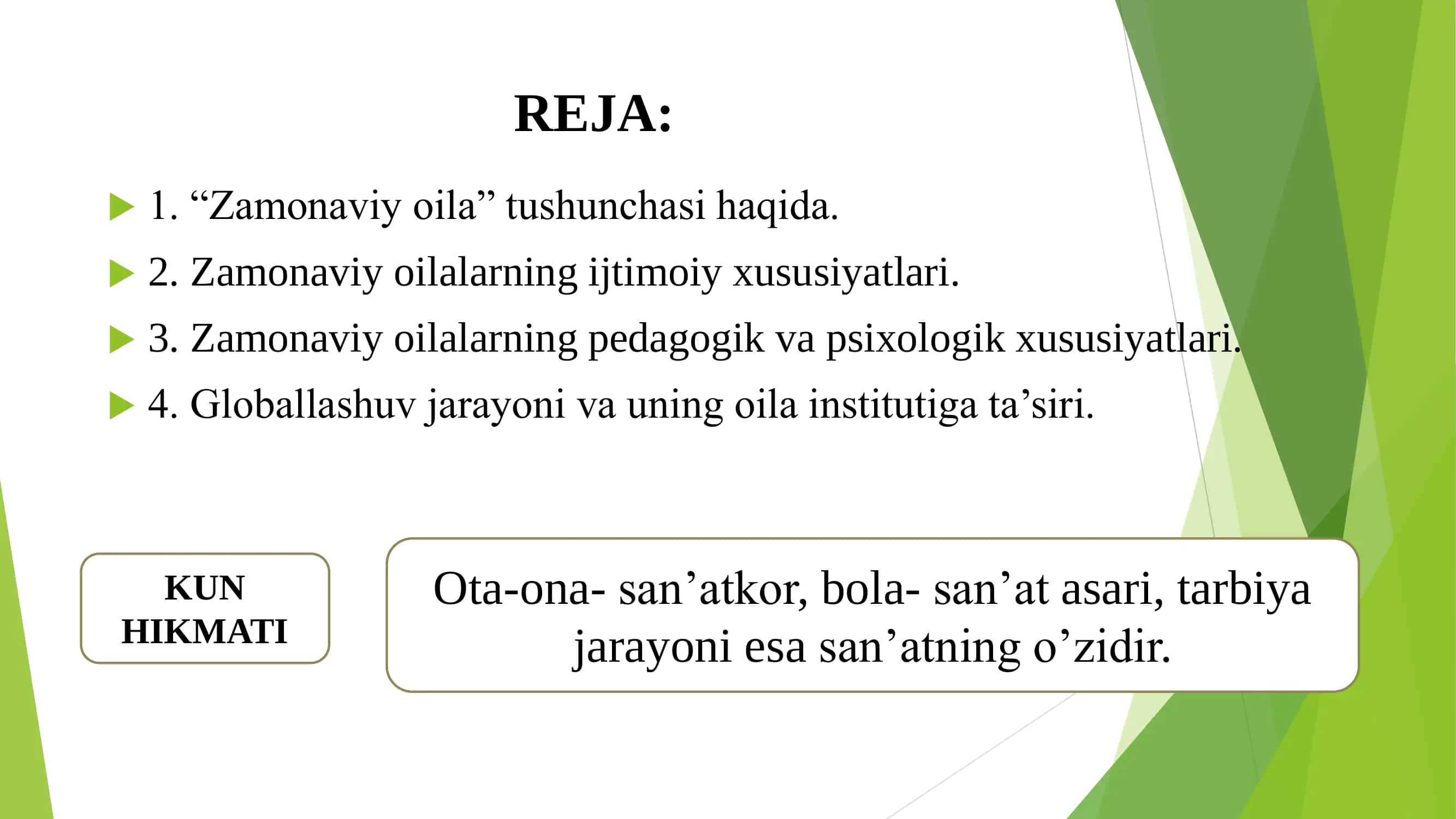 Zamonaviy Oilalar 2
