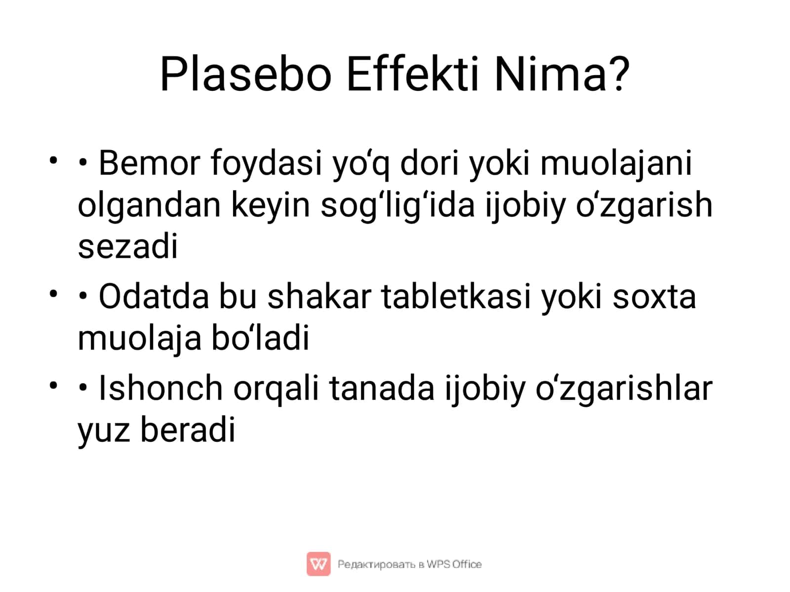 Plasebo Effekti 2
