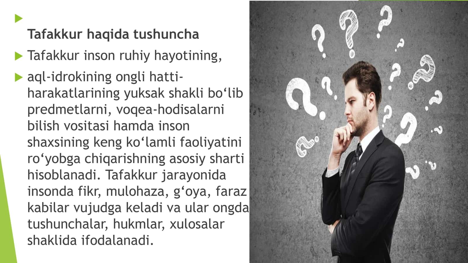 TAFAKKUR BILISH JAROYINI SIFATIDAGI MOHIYATI 2