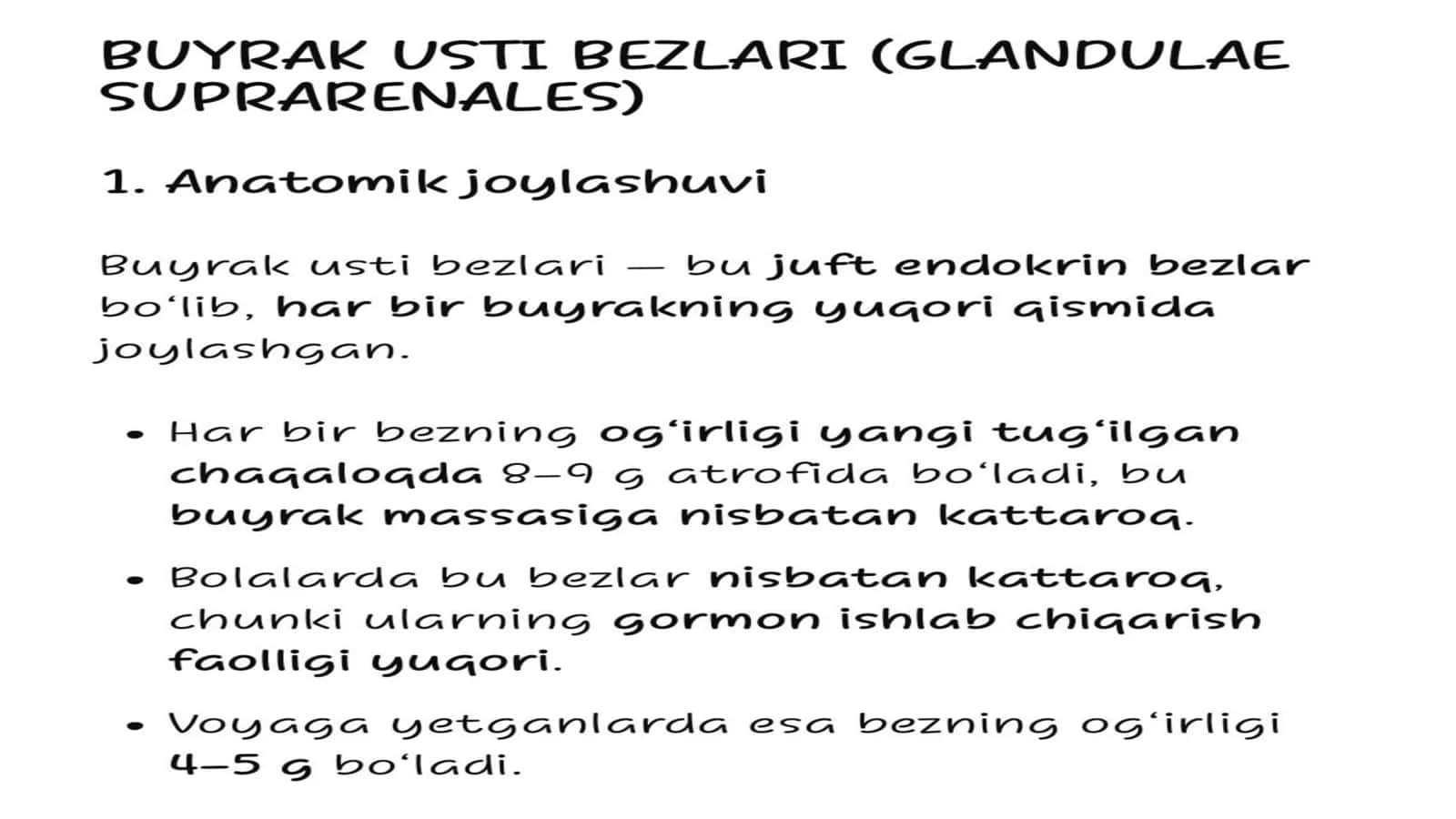 Buyrak usti bezlari 2