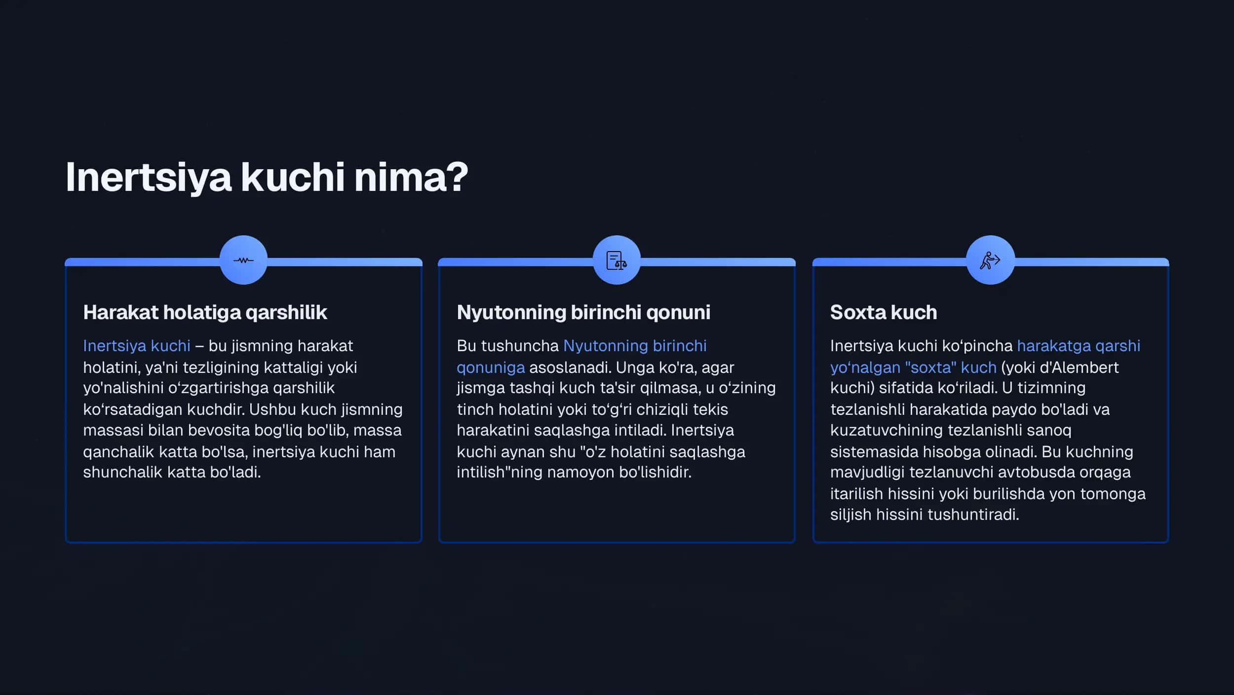 Inertsiya kuchi va inertsiya momenti 2