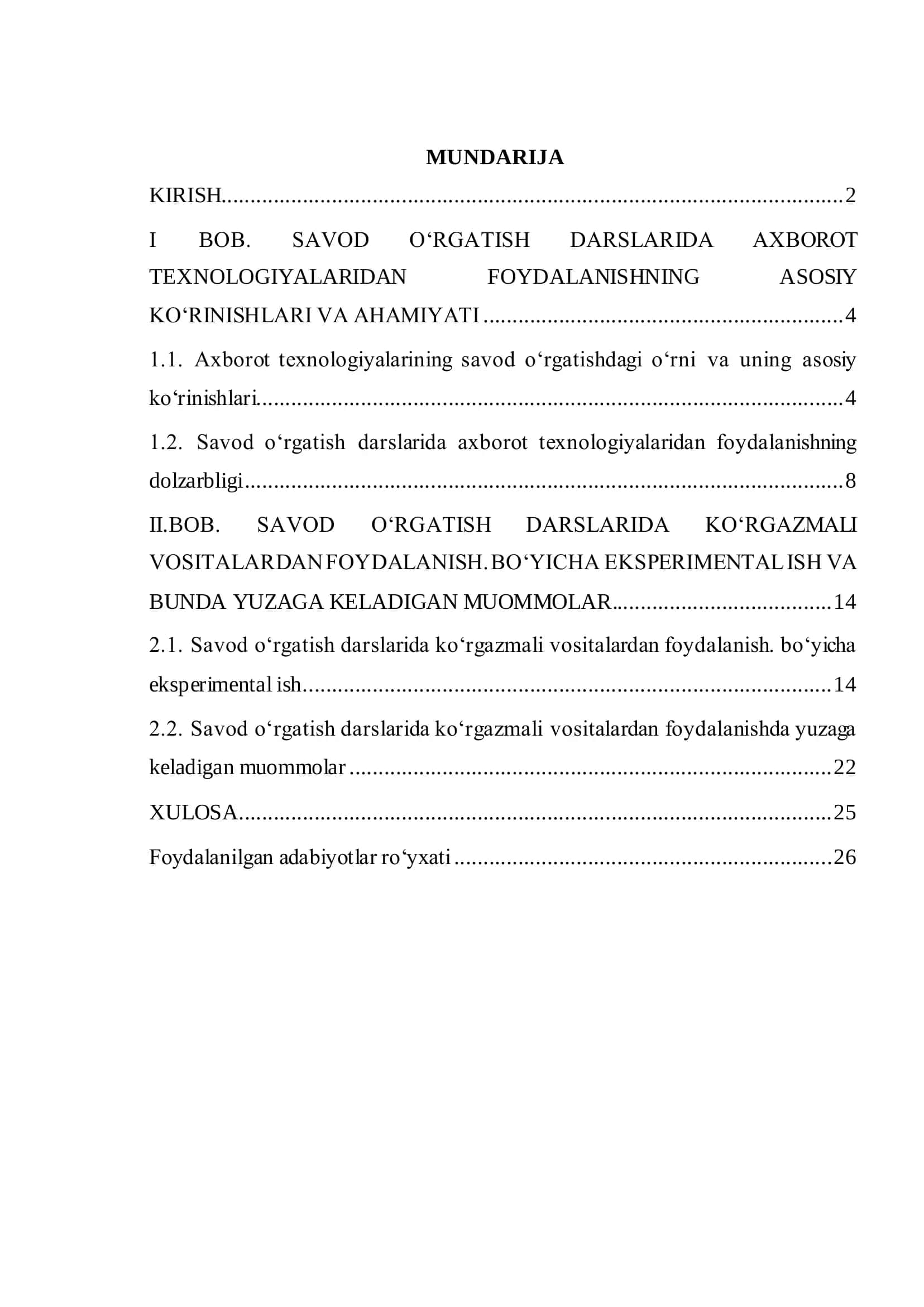 SAVOD O'RGATISH DARSLARIDA AXBOROT TEXNALOGIYALARIDAN FOYDALANISH 2