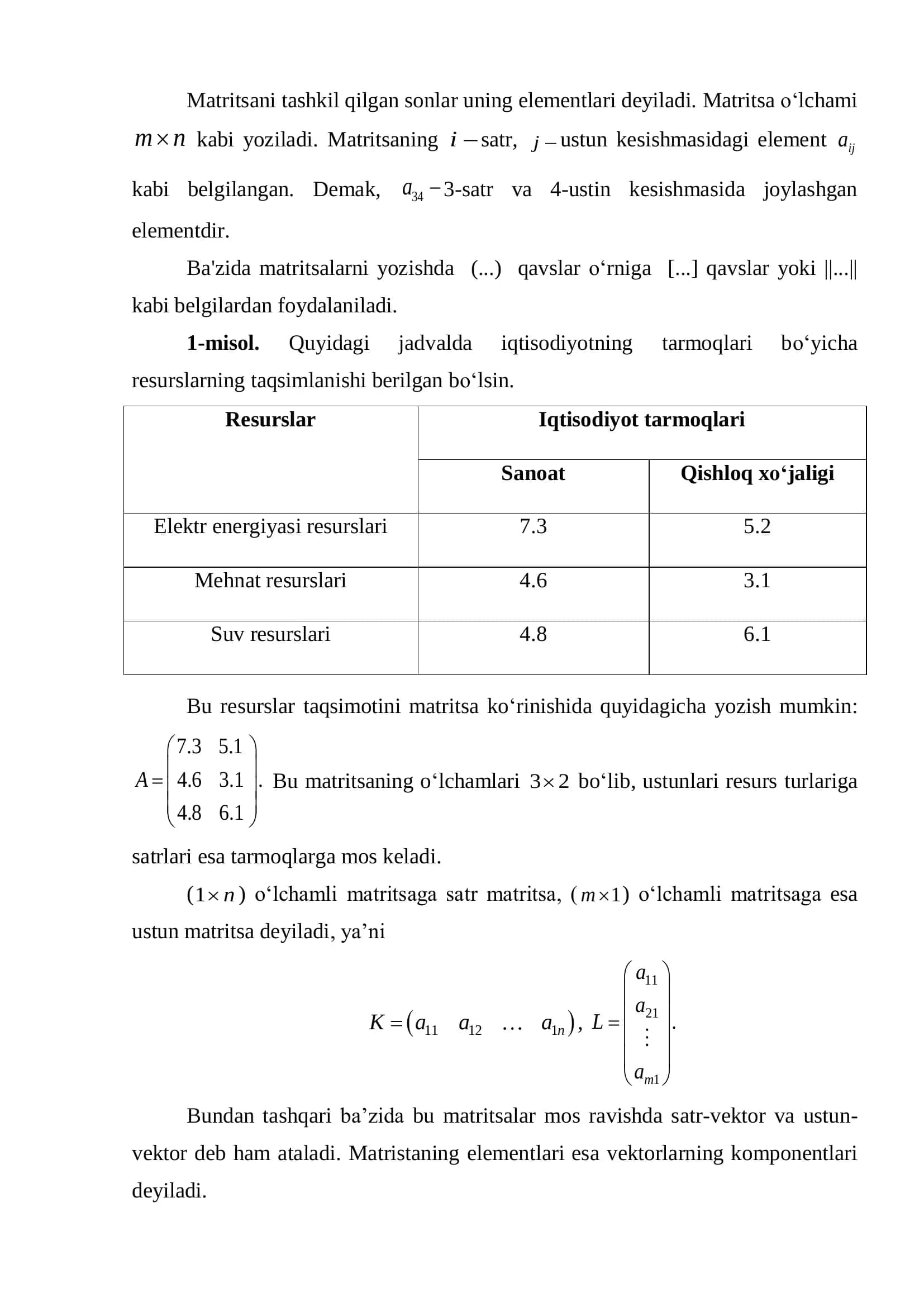 Matritsalar 2