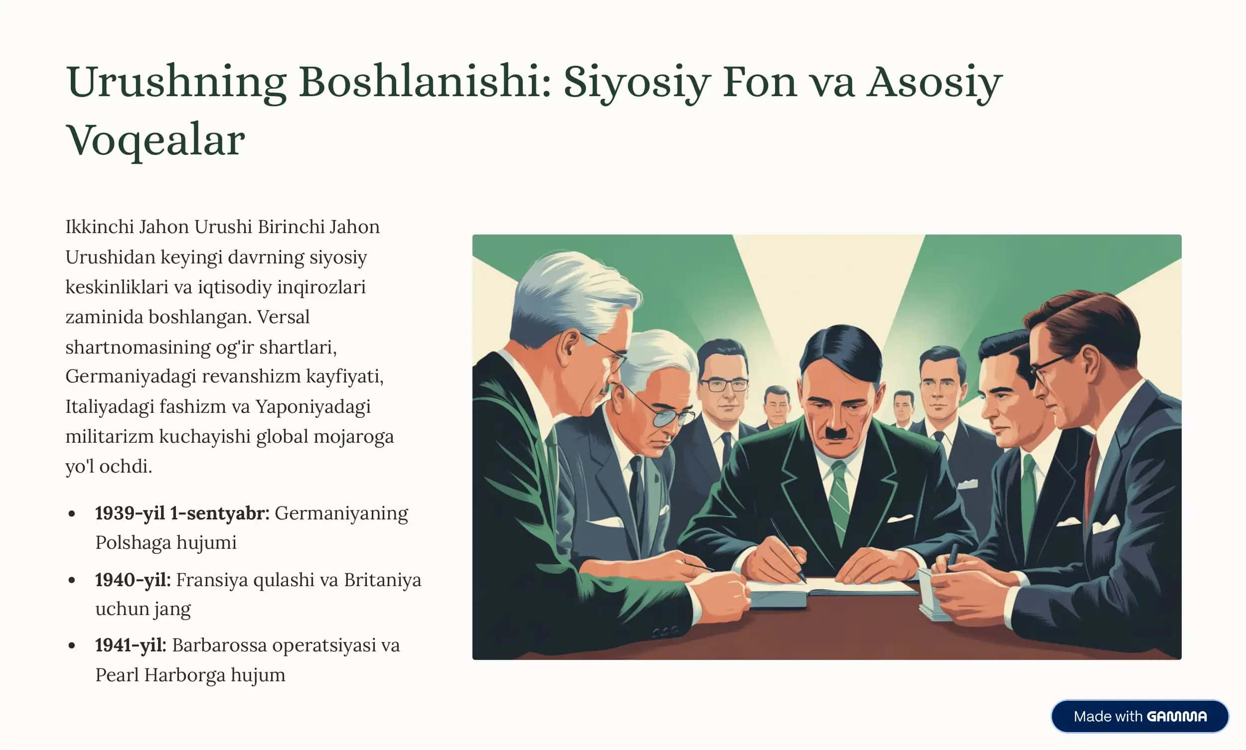 Ikkinchi Jahon Urushi: Global Fojeaning Saboqlari 2