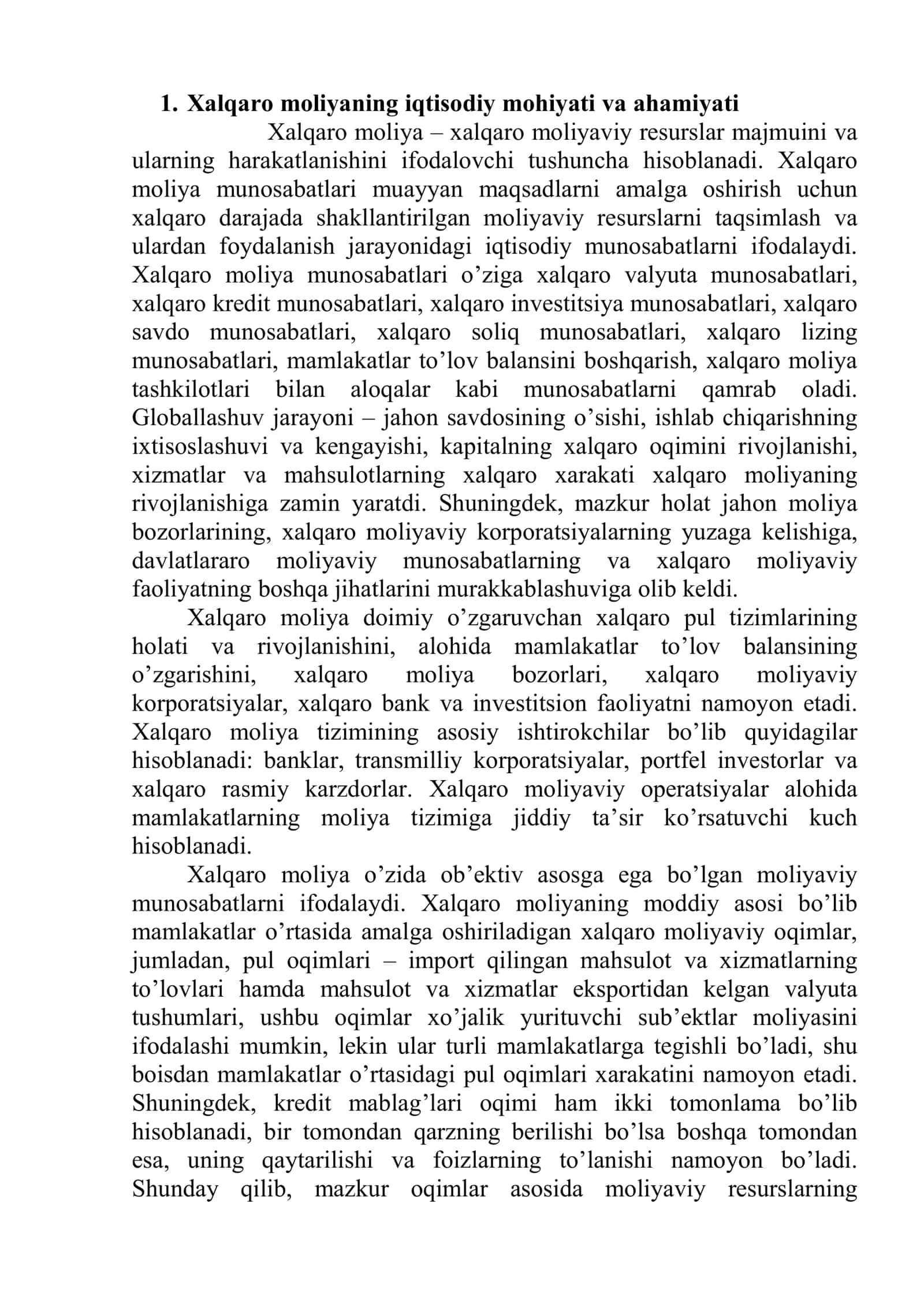 Xalqaro moliya 2