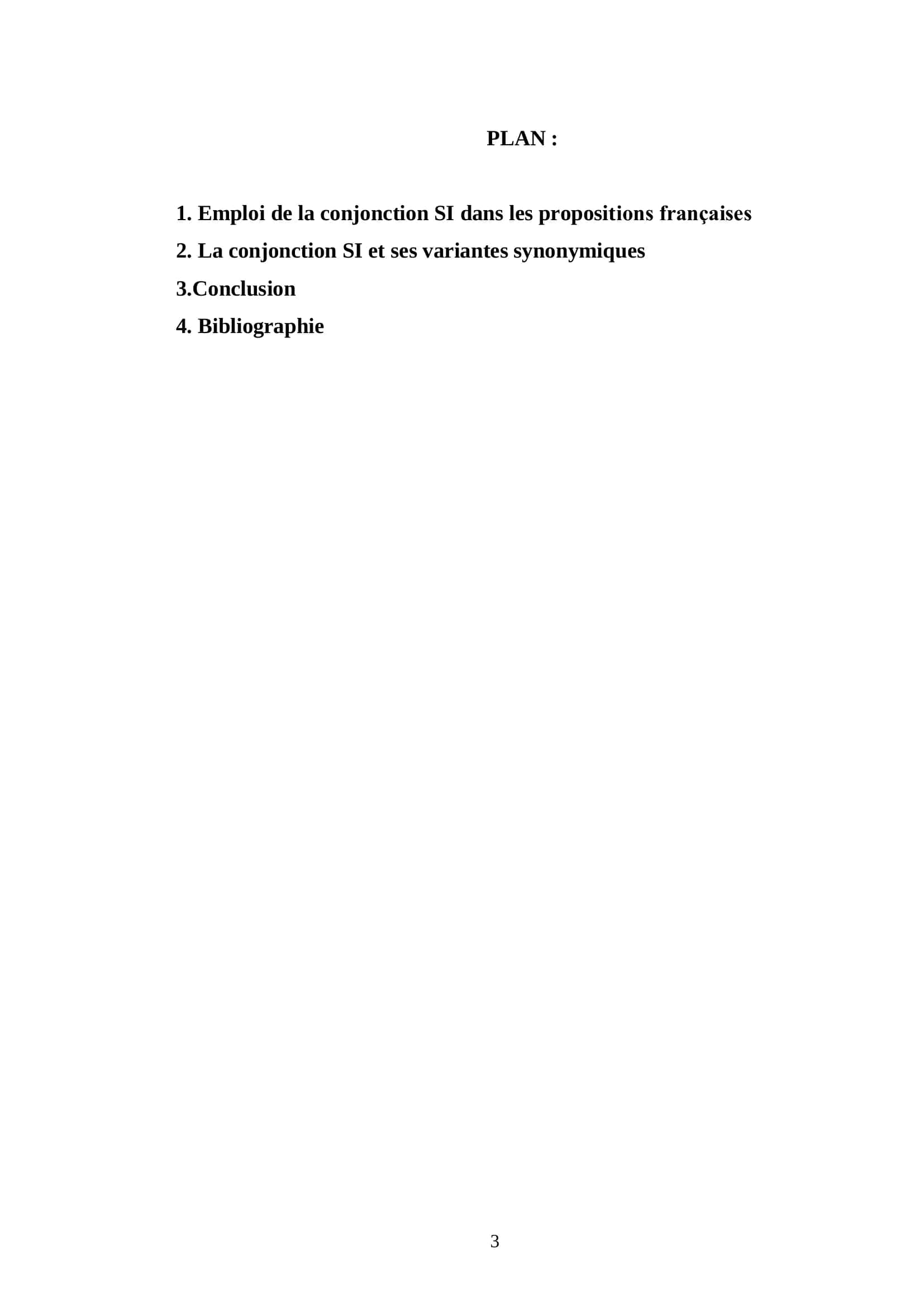 EMPLOI DE LA CONJONCTION SI DANS LES PROPOSITIONS FRANÇAISES 2