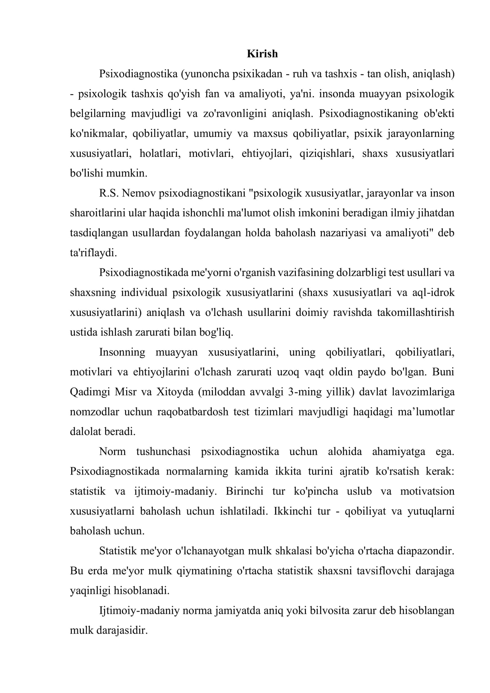 NORMAL TAQSIMLANISH QONUNYATI. PSIXOLOGIYADA NORMA TUSHUNCHASI 2