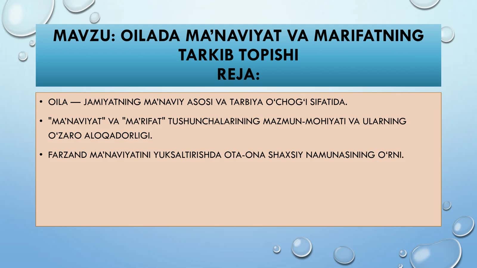OILADA MA’NAVIYAT VA MARIFATNING TARKIB TOPISHI 2