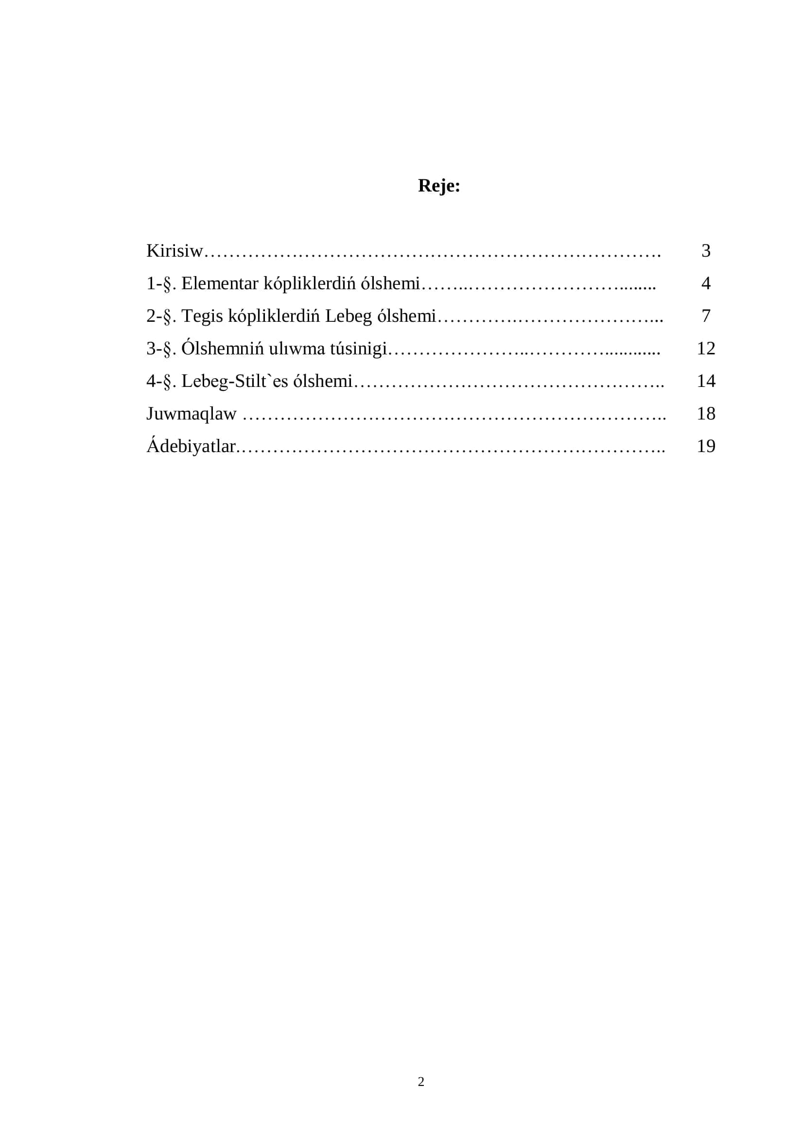 Matematika oqıtıw metodikası tálim baǵdarınıń 3a topar talabası 2