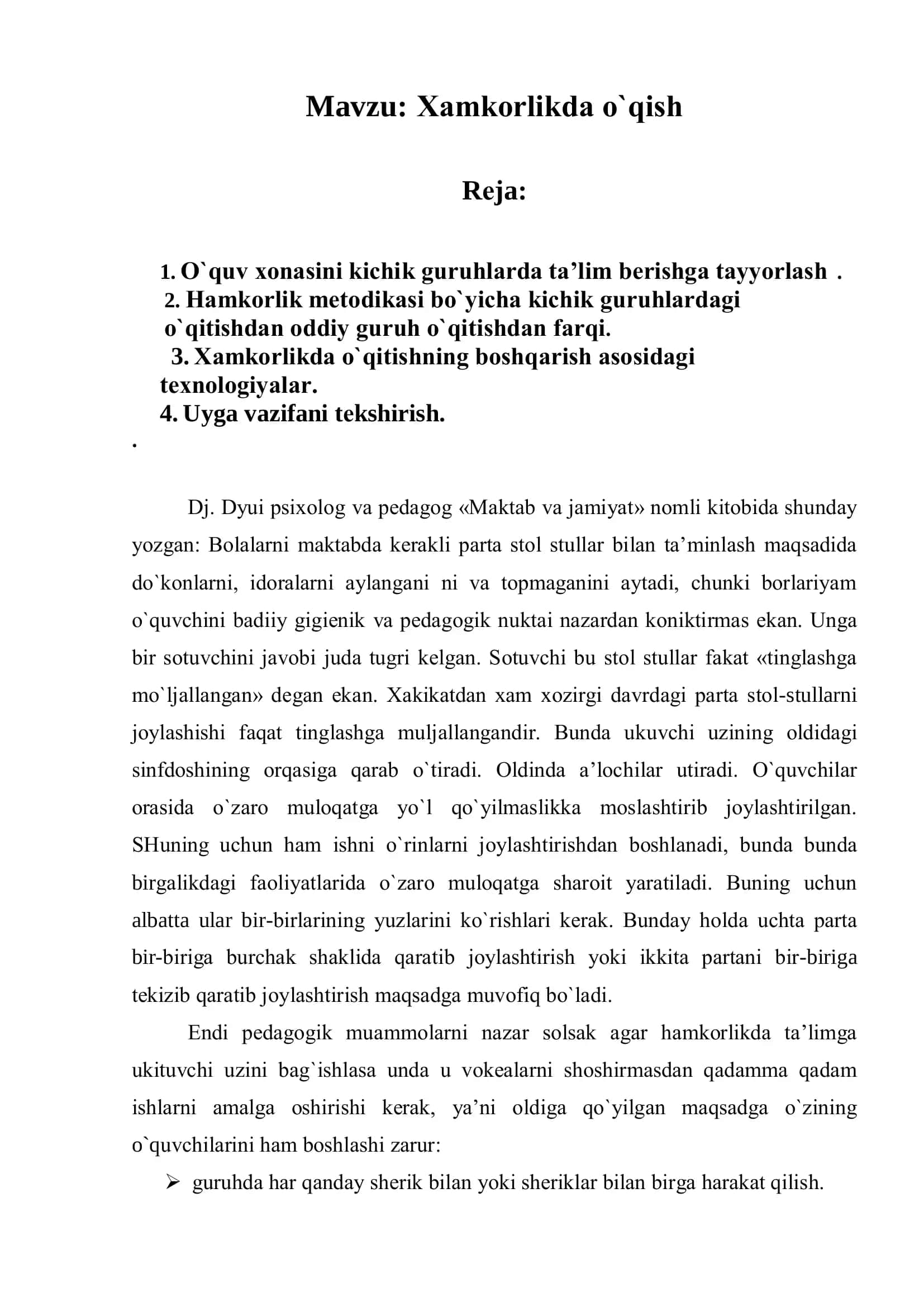 "Mehnat ta`limi o`qitishda innovasion pedagogic texnologiyalar" 2