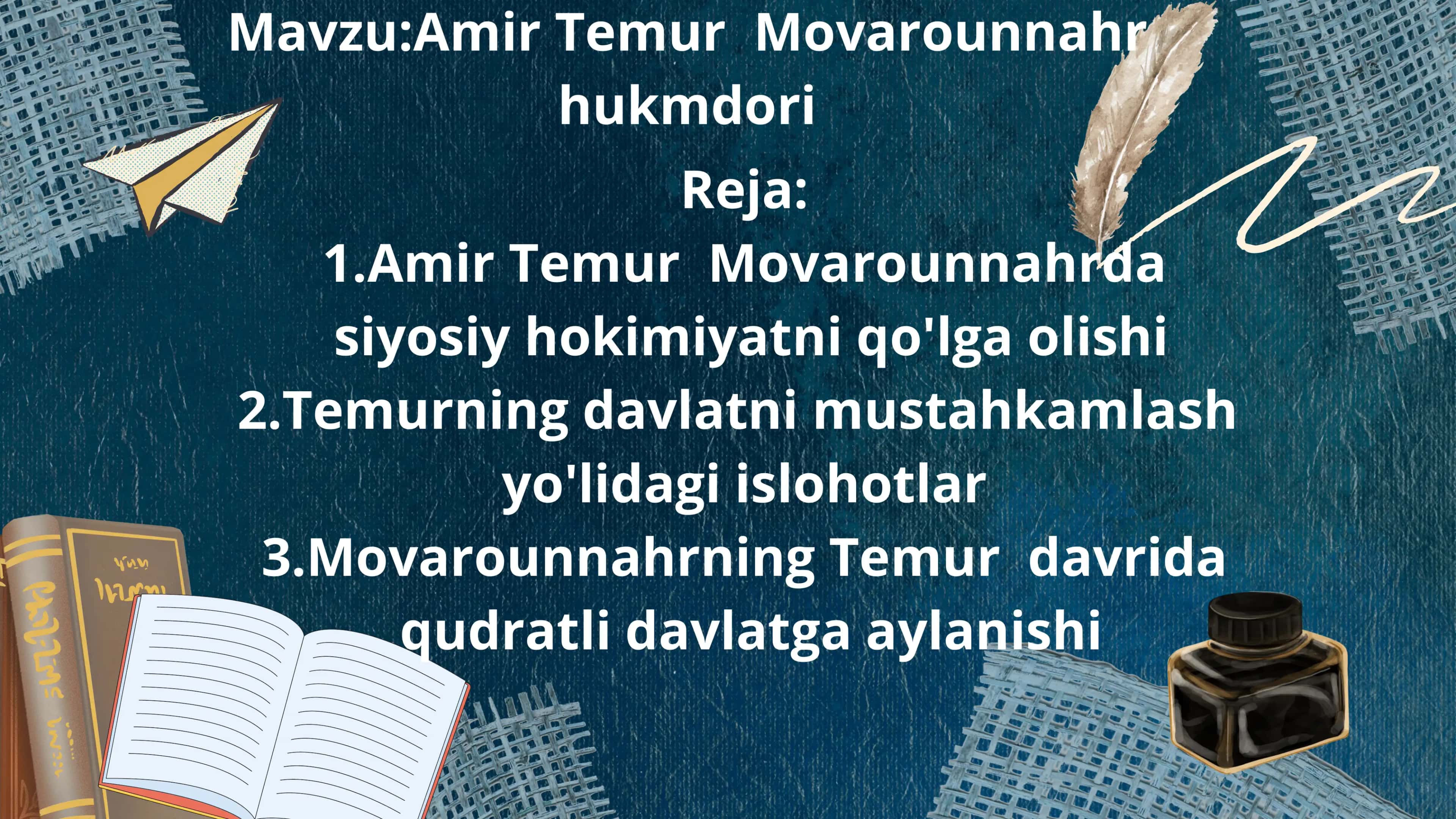 Amir temur  Movarounnahr  hukmdori 2