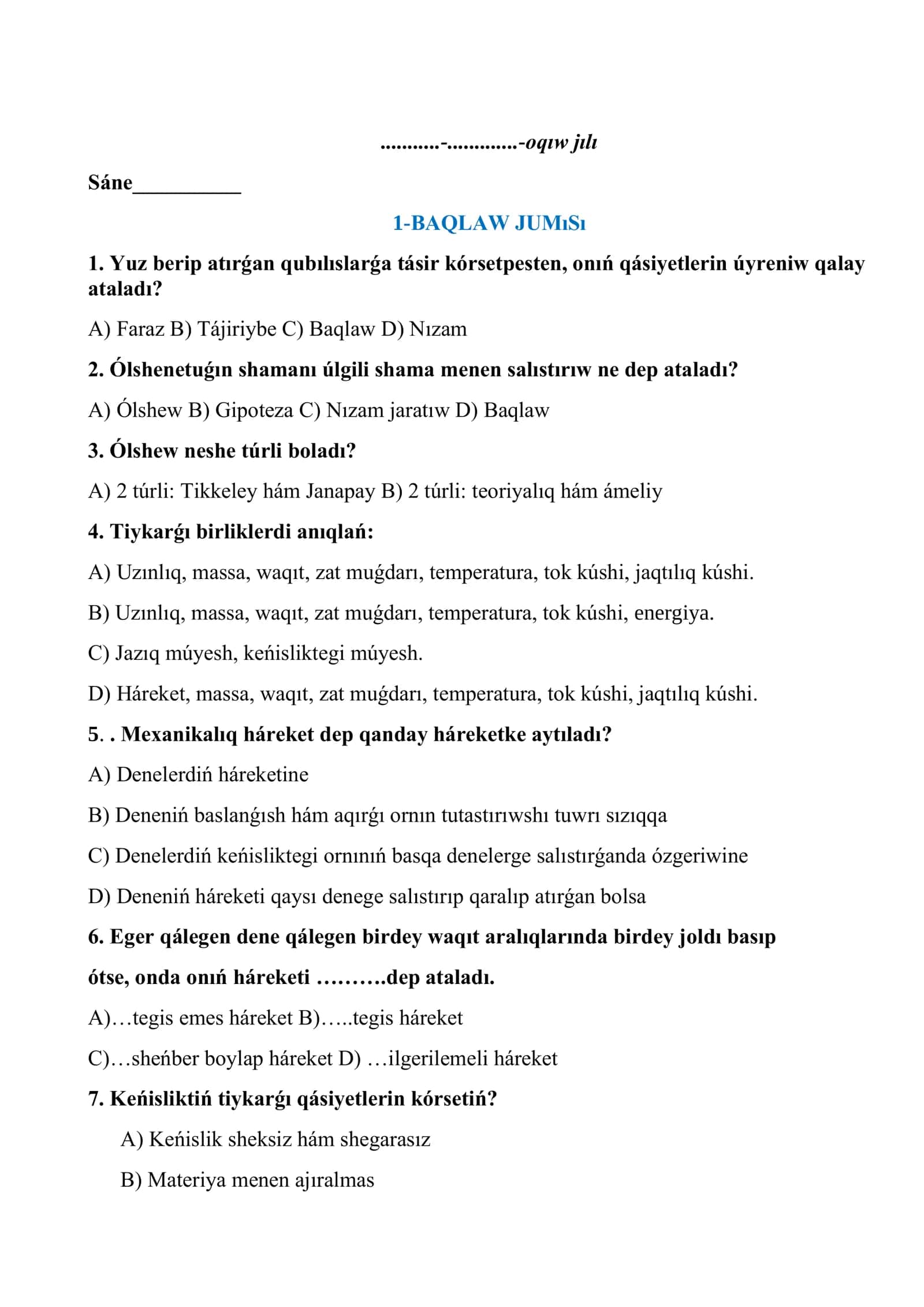 FIZIKA páninen baqlaw jumısı DÁPTERI 2