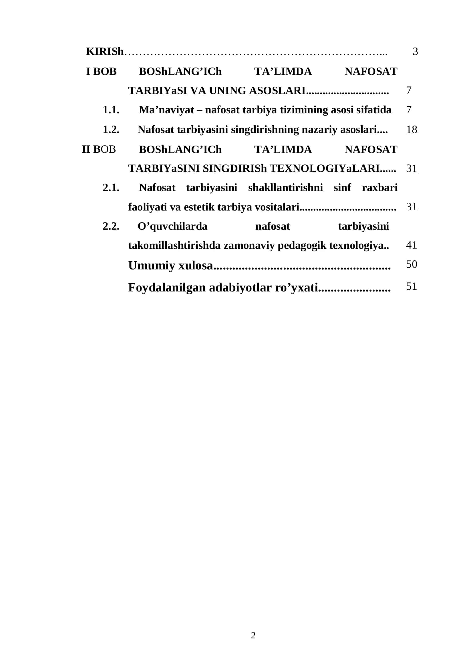 Boshlang’ich sinf o’quvchilarida nafosat tarbiyasini shakllantirish 2