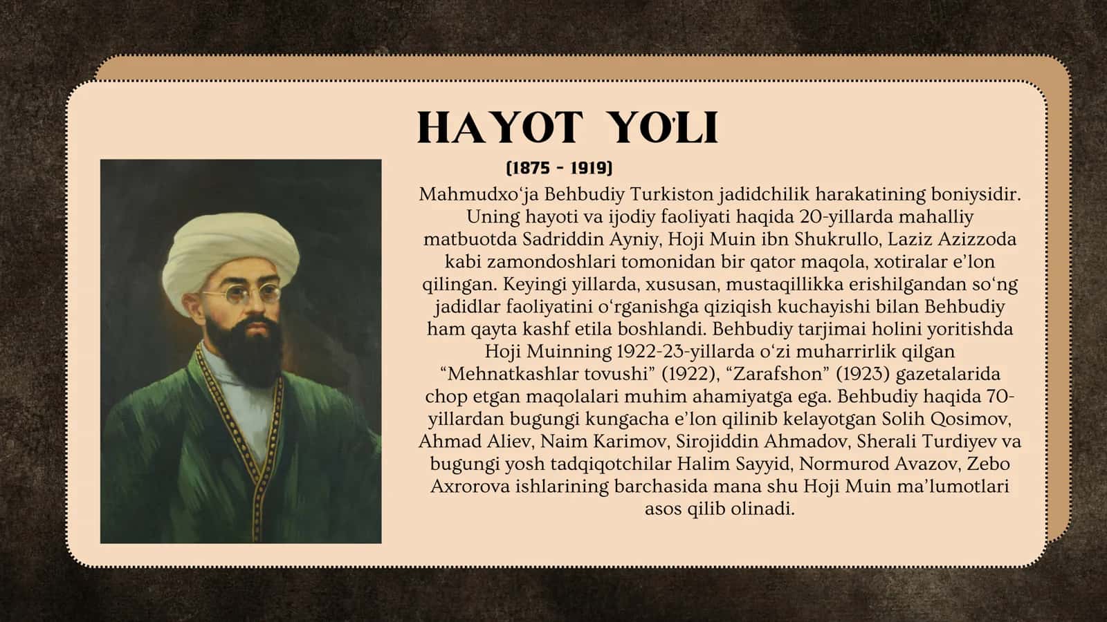 MAHMUDXO’JA BEHBUDIY PUBLITSISTIKASI VA DRAMALARI 2