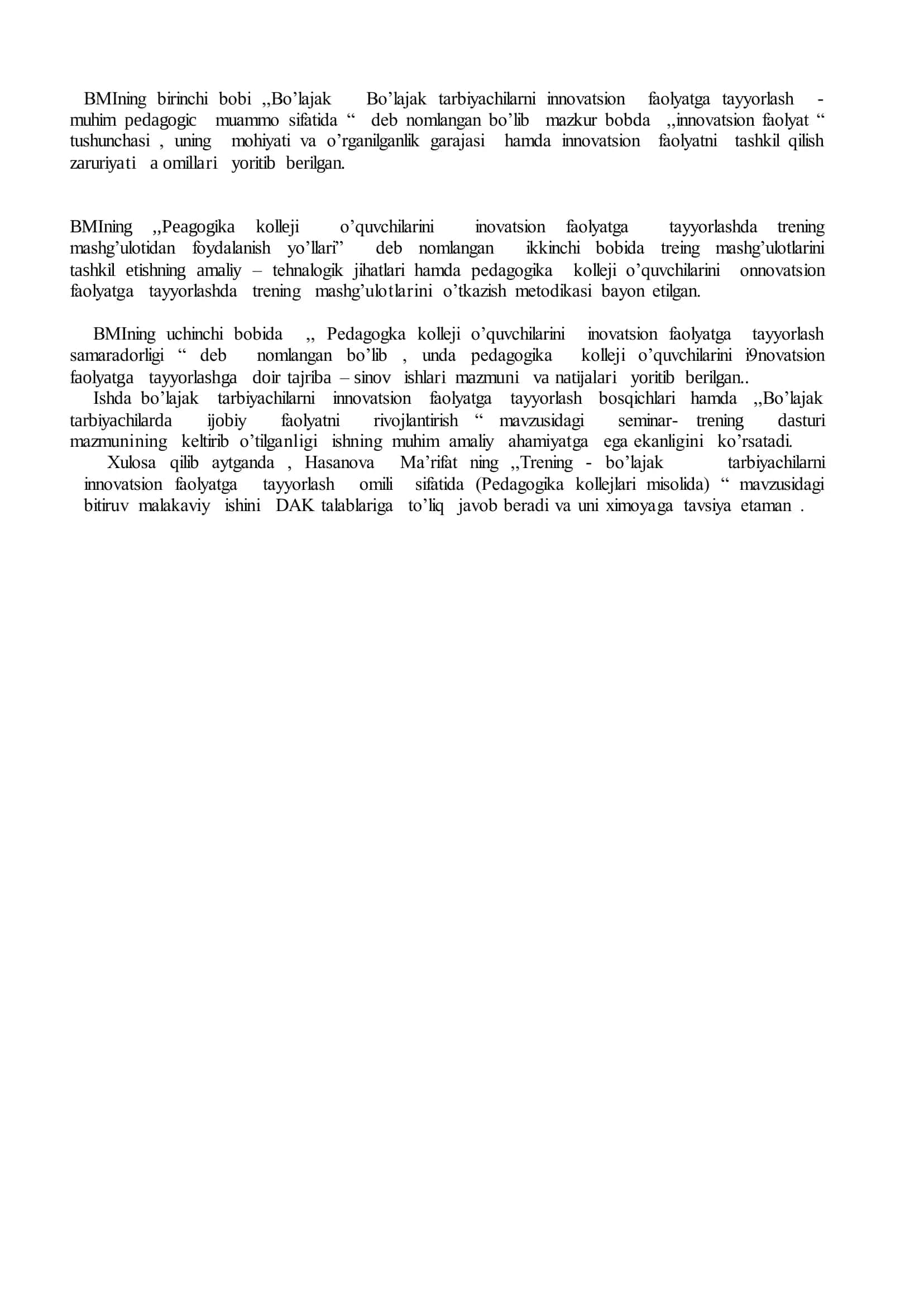 Pedagogika kolleji talabalarini pedagogik tayyorlash masalalari 2