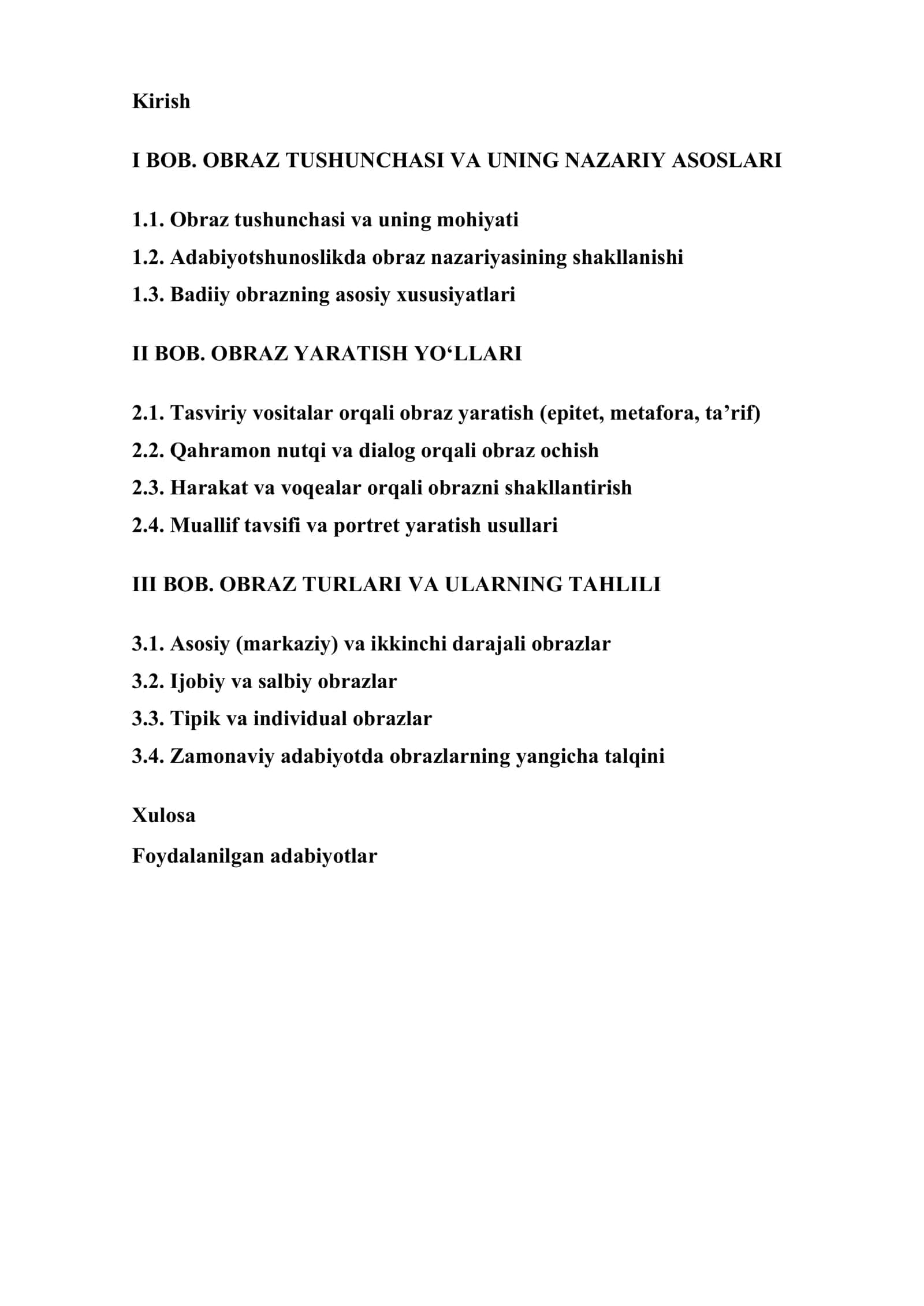 Obraz yaratish yo’llari va turlari 2