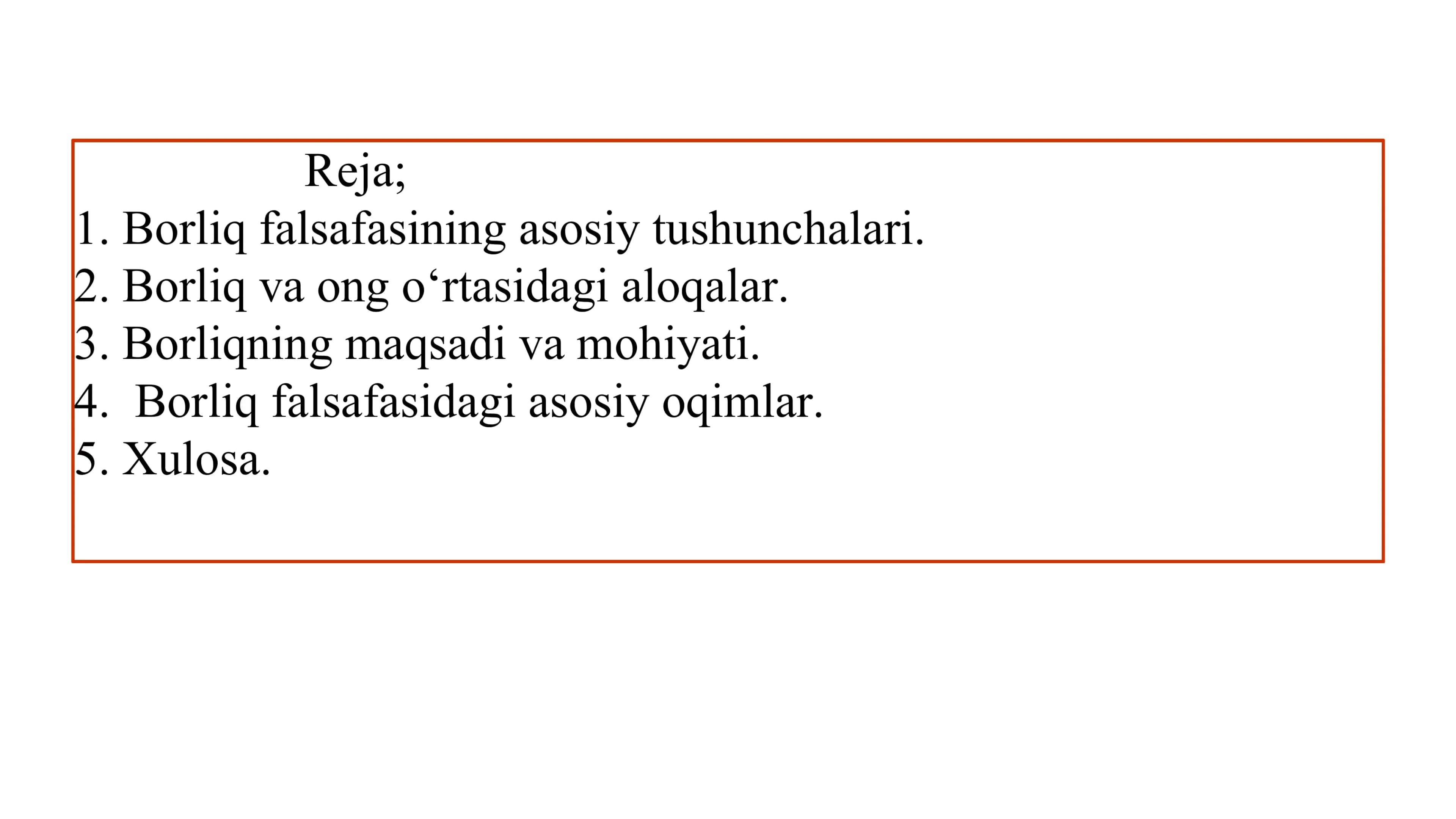 Borliq falsafasi 2