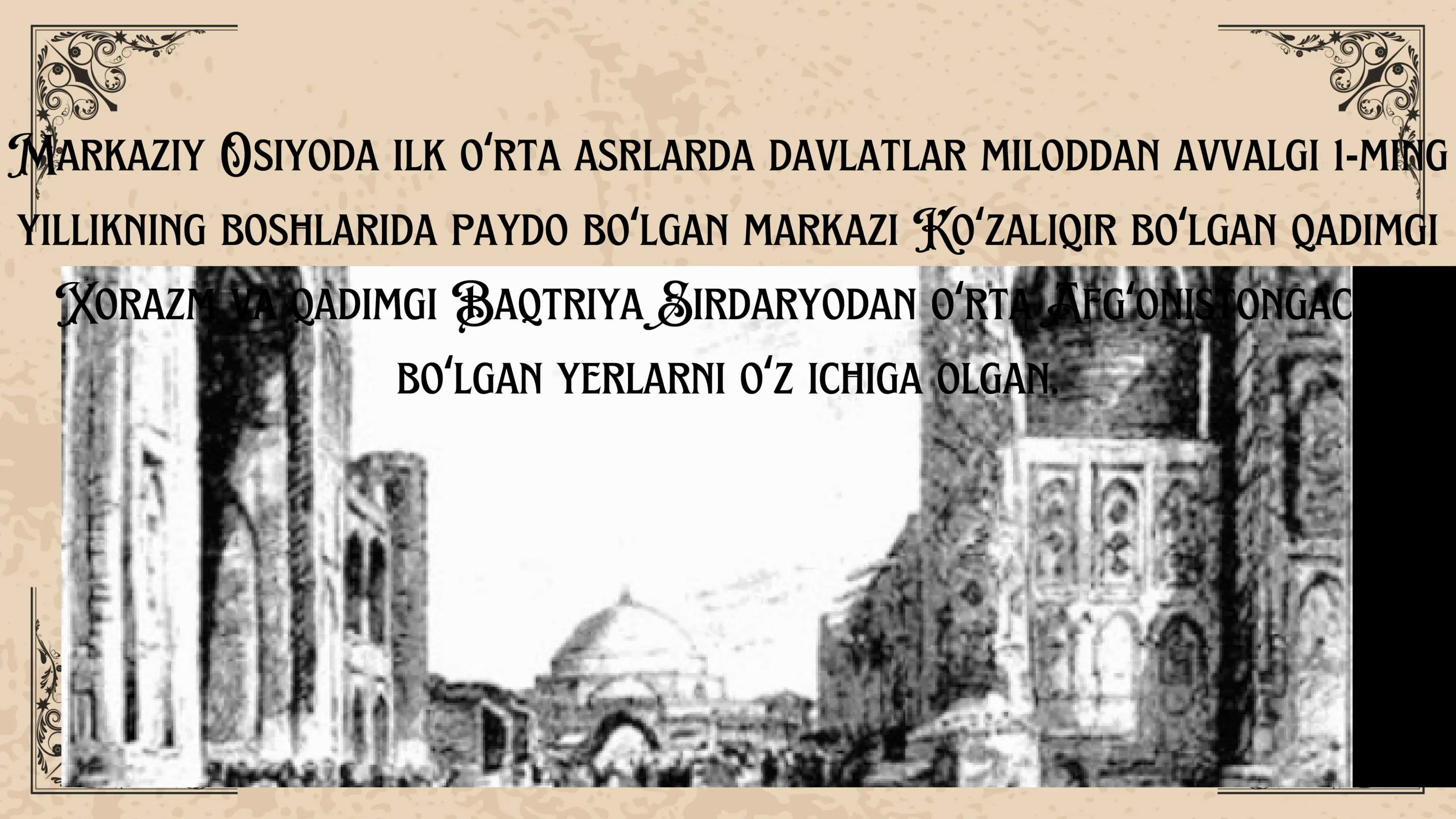 Oʻrta Osiyo hududida ilk oʻrta asrlarda davlat va huquq 2
