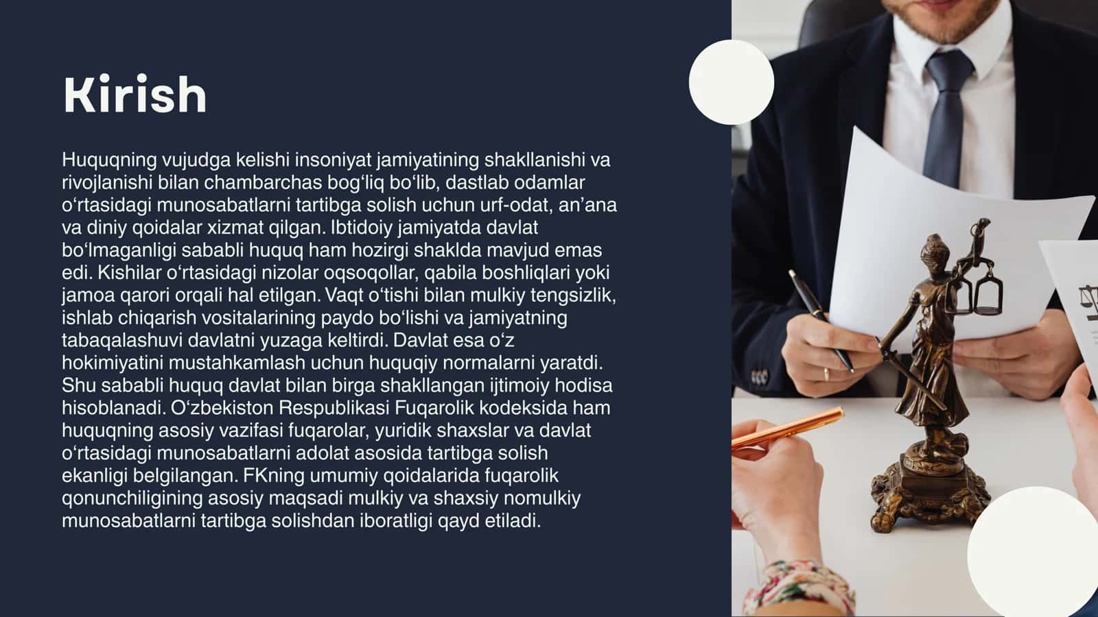 Huquqning vujudga kelish asoslari 2