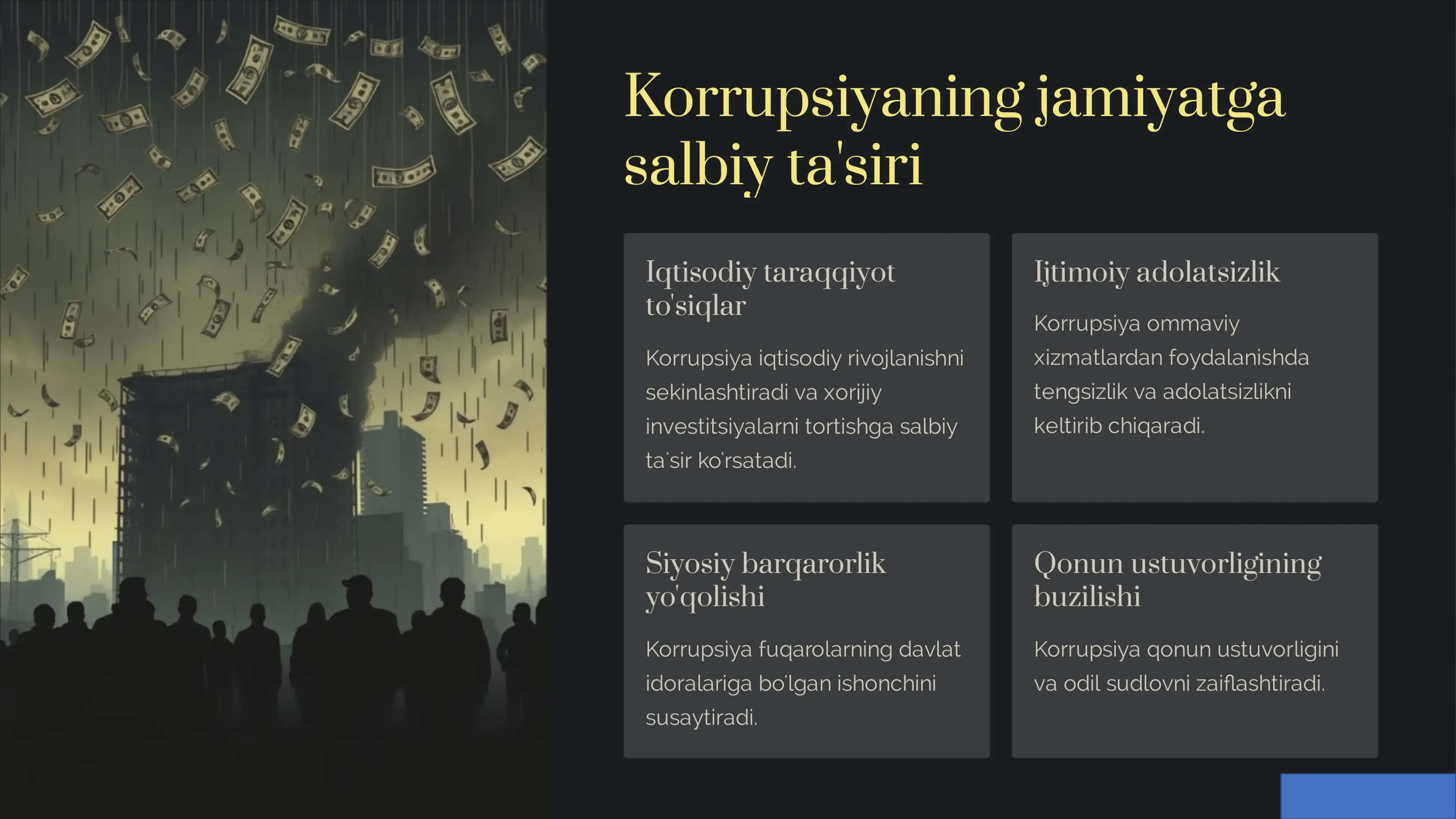 Korrupsiyaga qarshi kurashish mass-media rolini oshirish 2