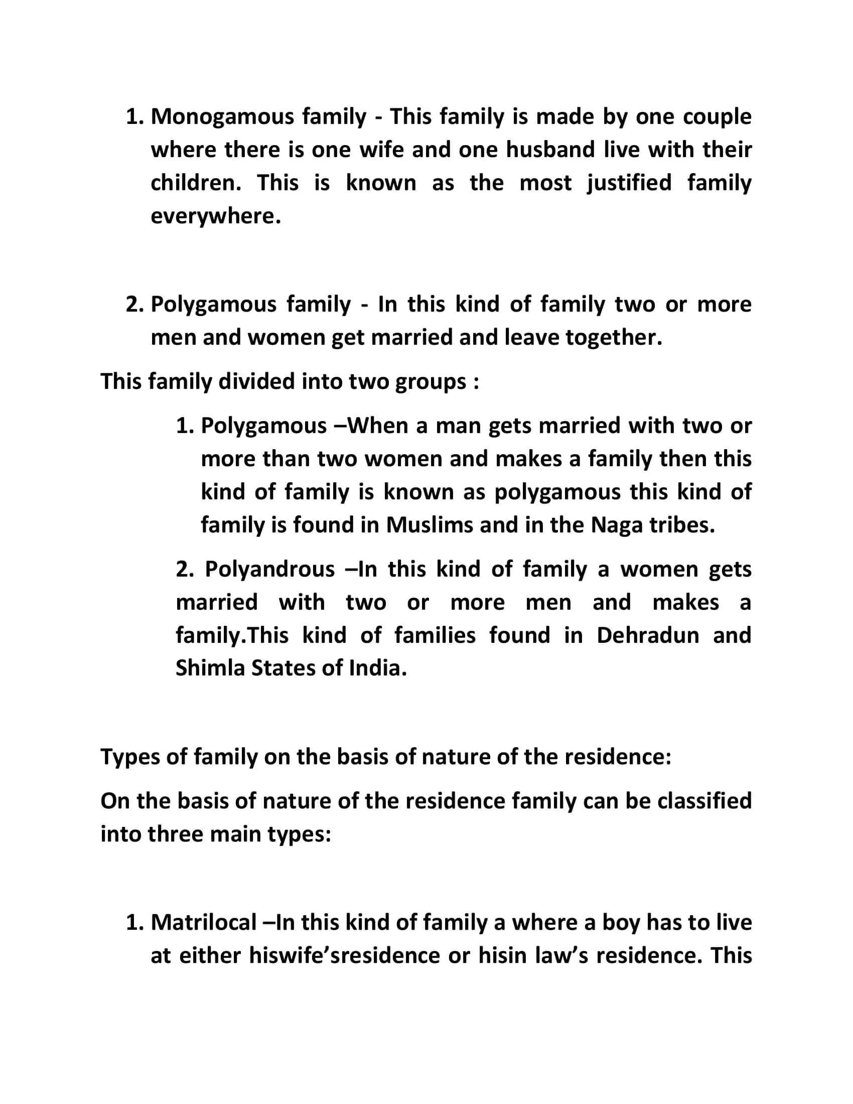 Types of family presentation 2