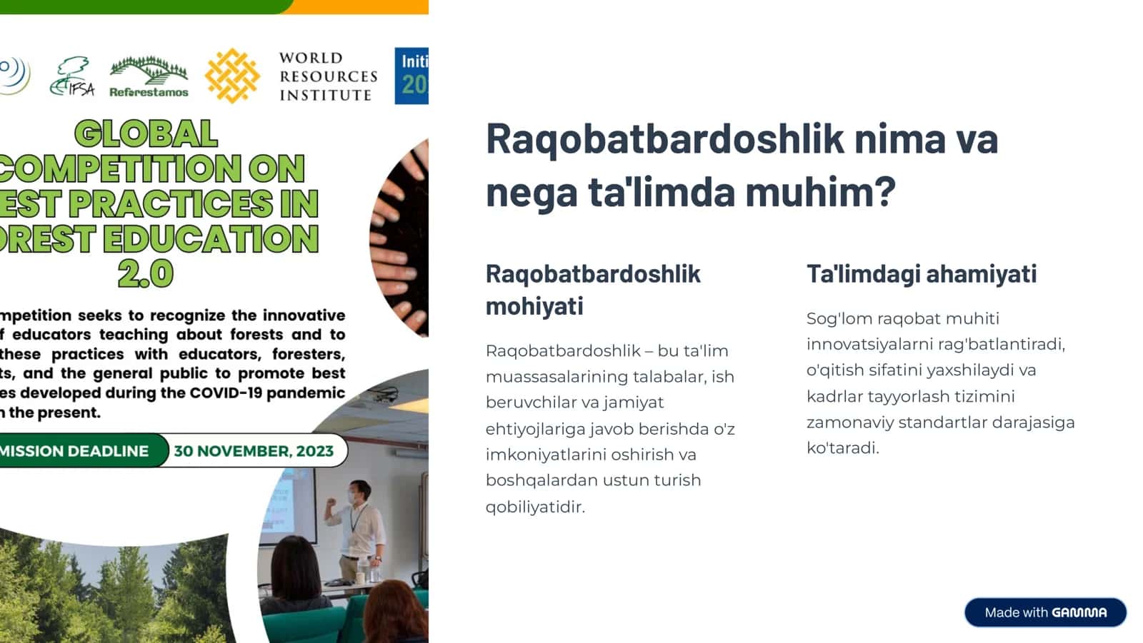 Ta'lim Muassasalarning Raqobat Mavqei: O'zbekistonda Yangi Bosqich 2