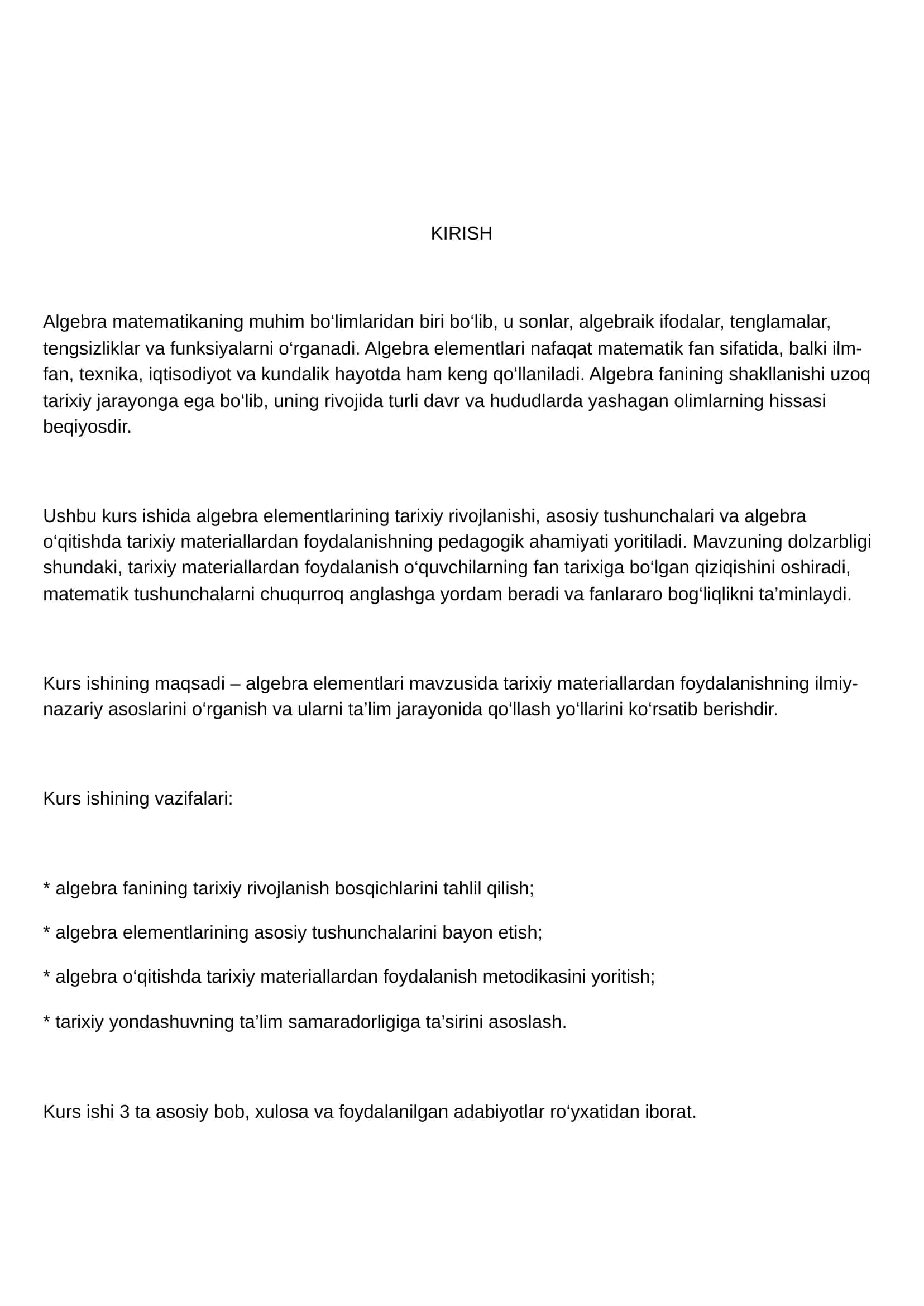 Algebra elementlari mavzusida tarixiy materiallardan foydalanish 2