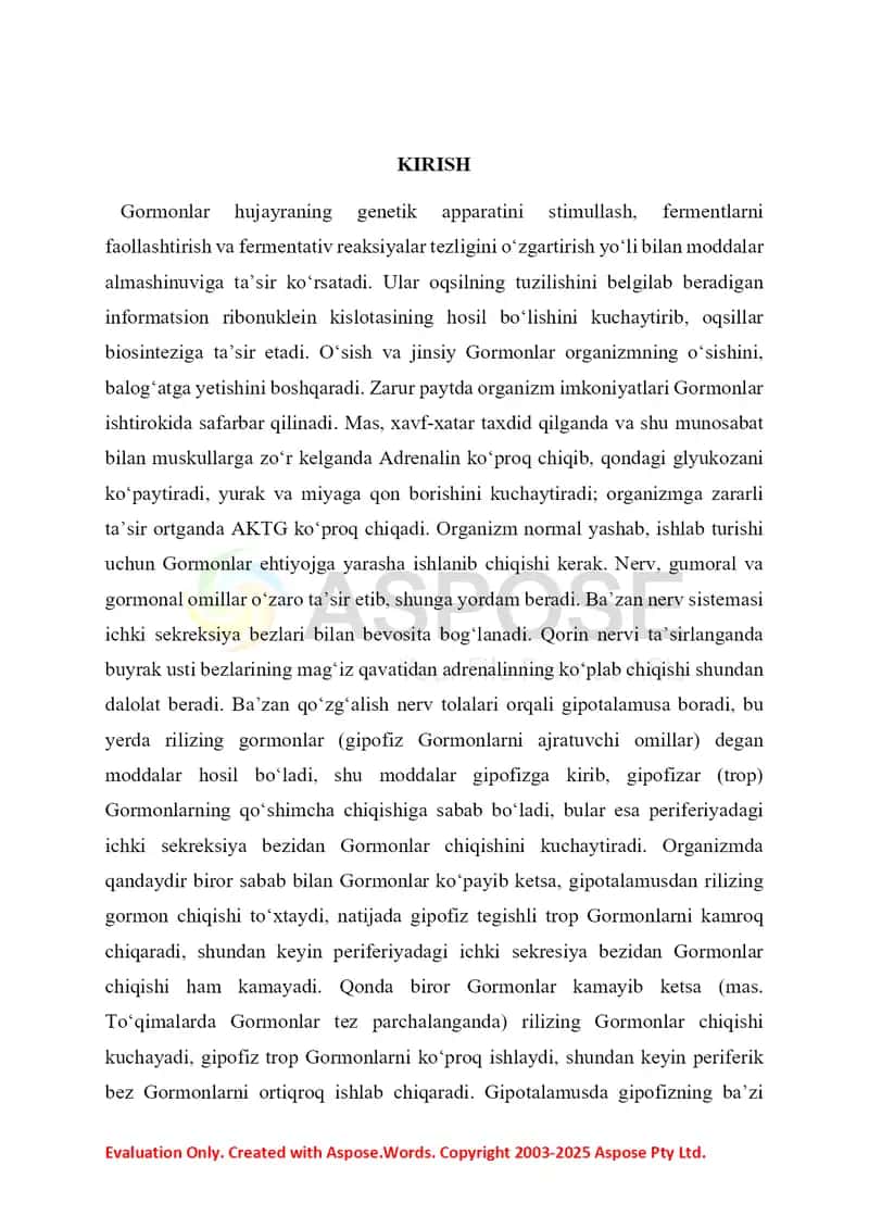 Oqsillar. Pepdid va garmonlar 2