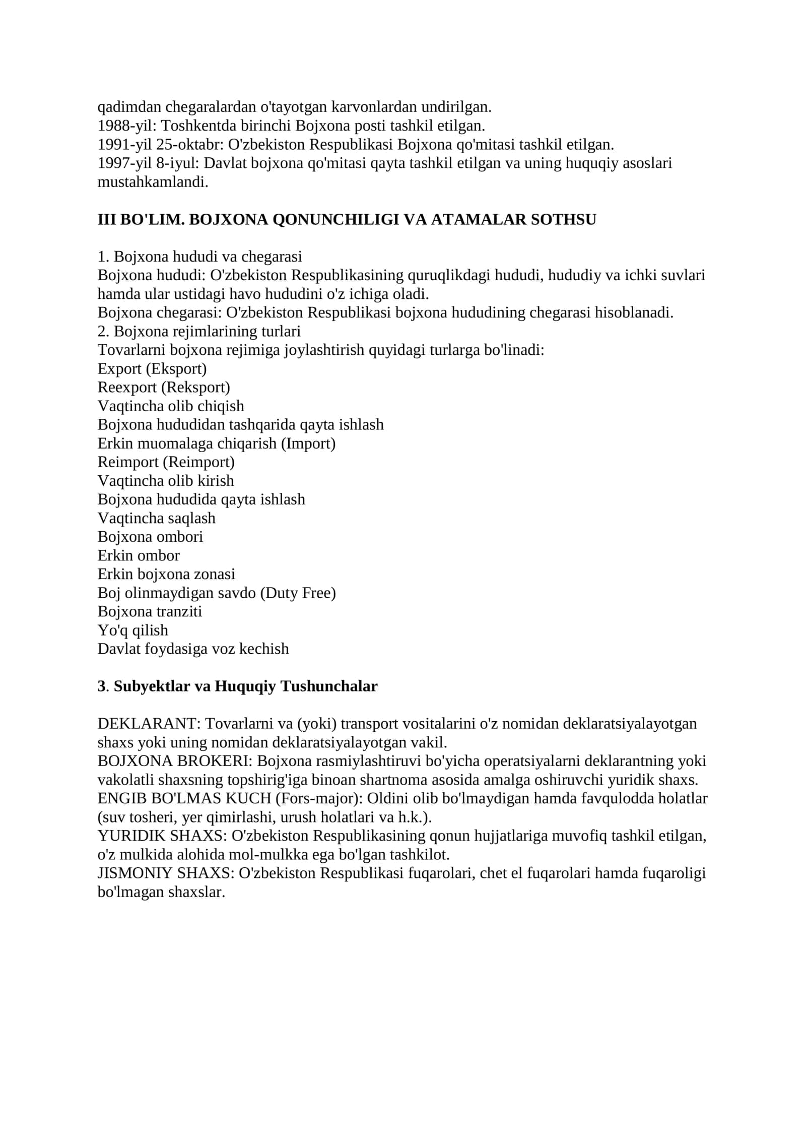 Davlat bochxona xizmatiga kirmiqchi bo'lgan yosh kadrlar uchun matnli testlar 2
