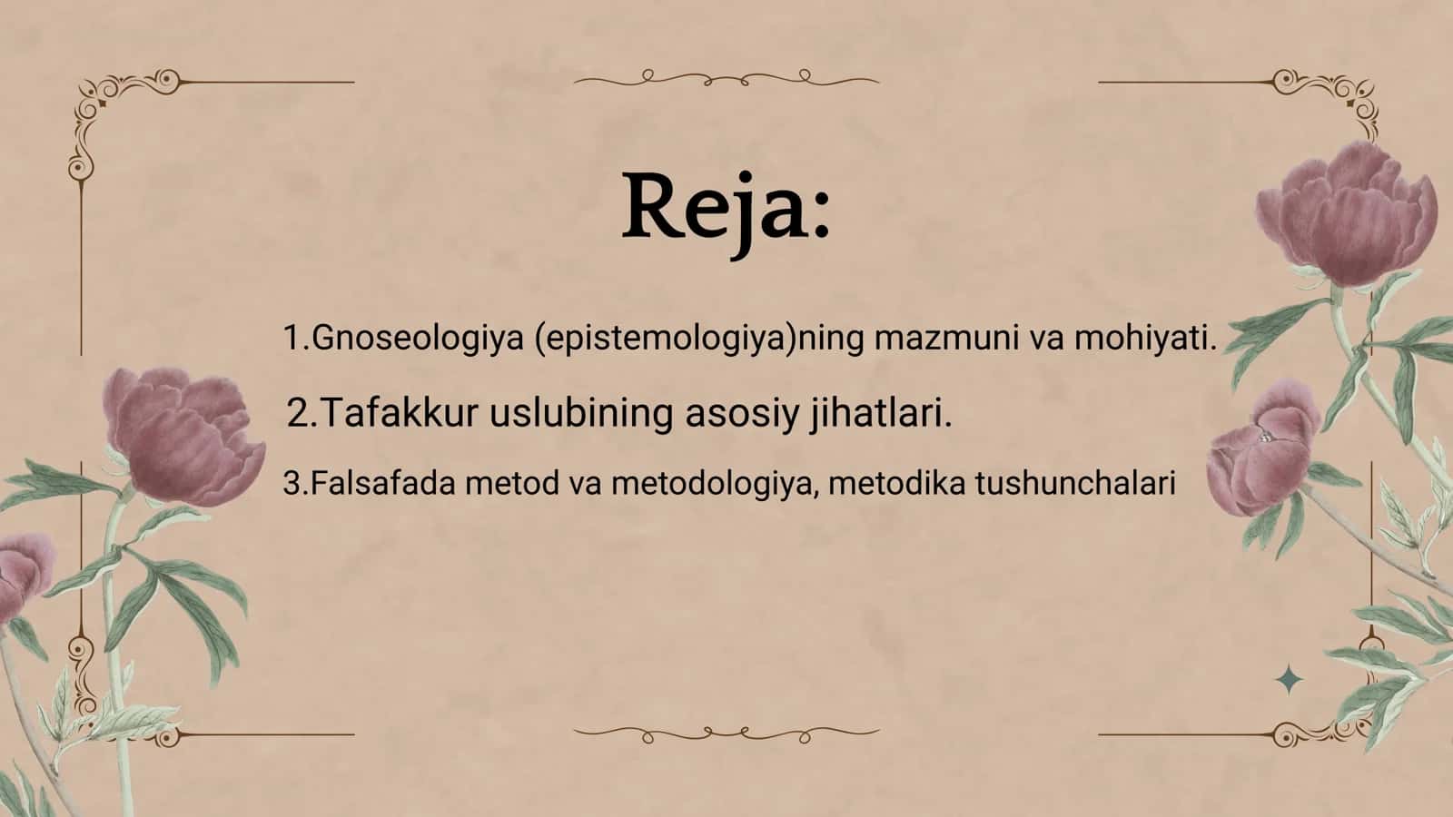 Bilish nazariyasi. Bilish darajalari va metodlari 2