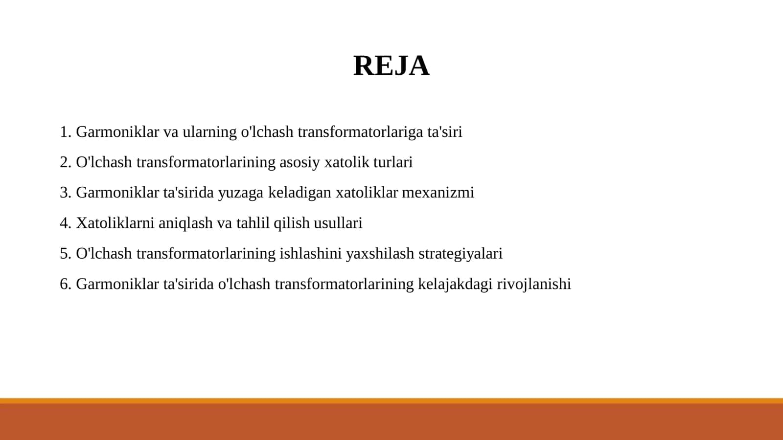 Garmoniklar ta'sirida o'lchash transformatorlaridagi xatoliklar. 2