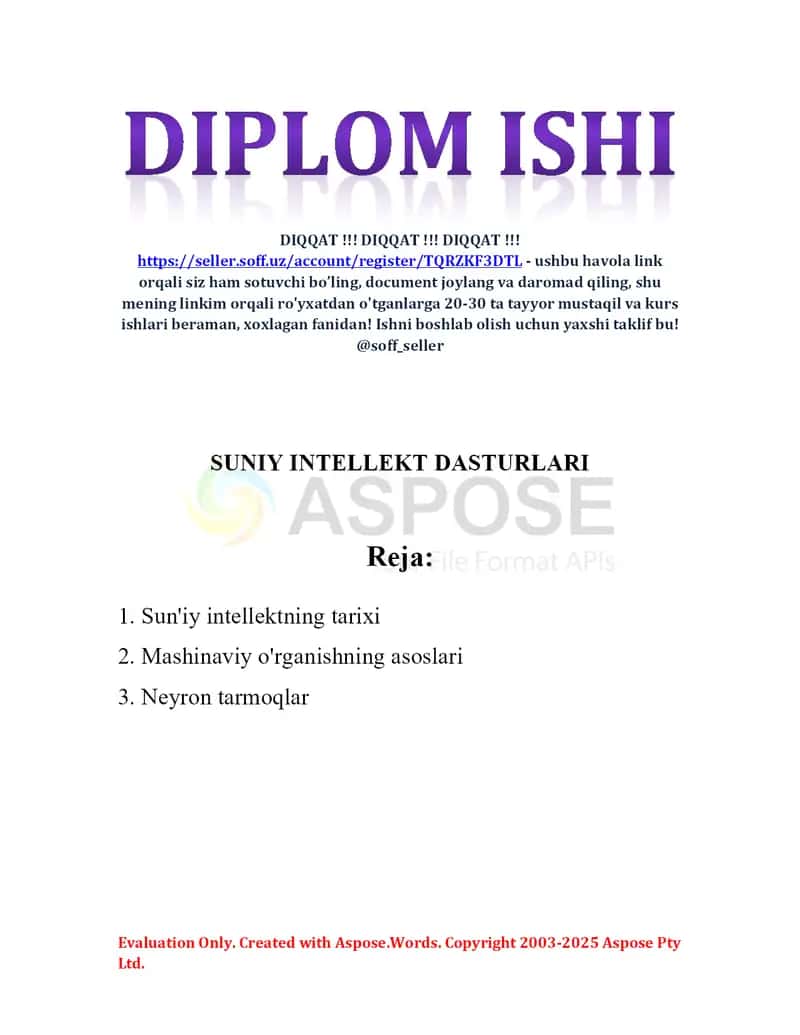 Suniy intellekt dasturlari 2