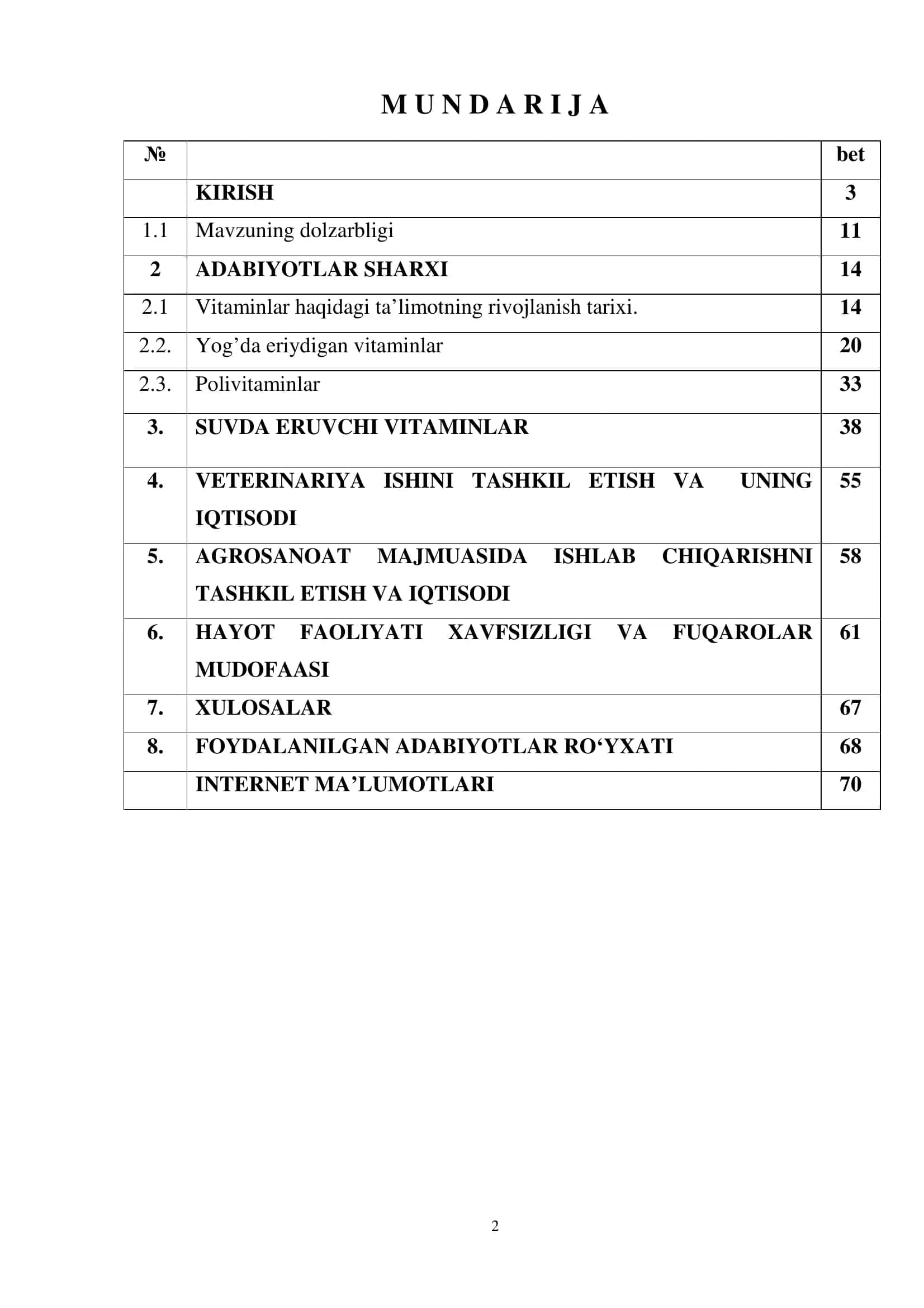 Suvda eruvchi vitaminlar farmakologiyasi 2