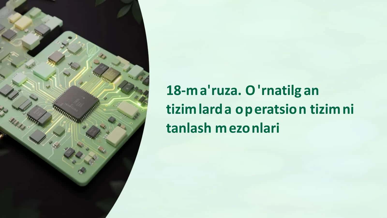 O‘rnatilgan tizimlar 2