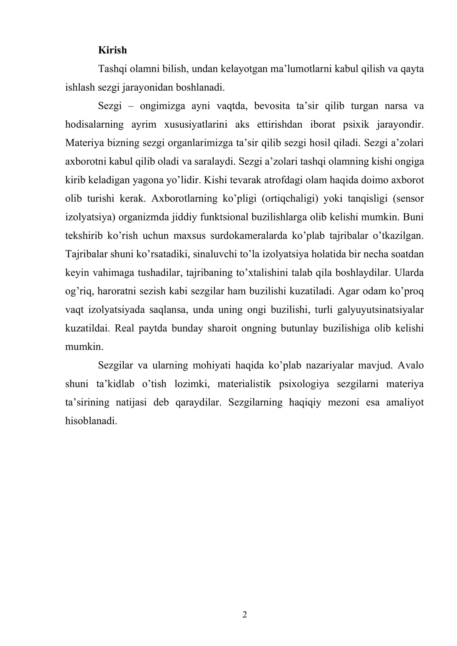 Inson tanasining kinestatik sezgisi 2