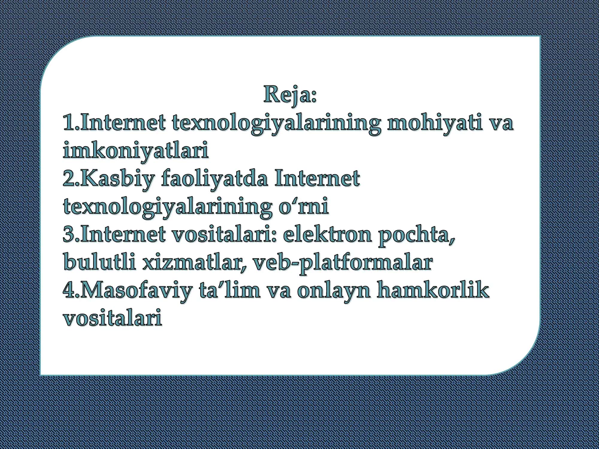 Axborot texnologiyalari 2