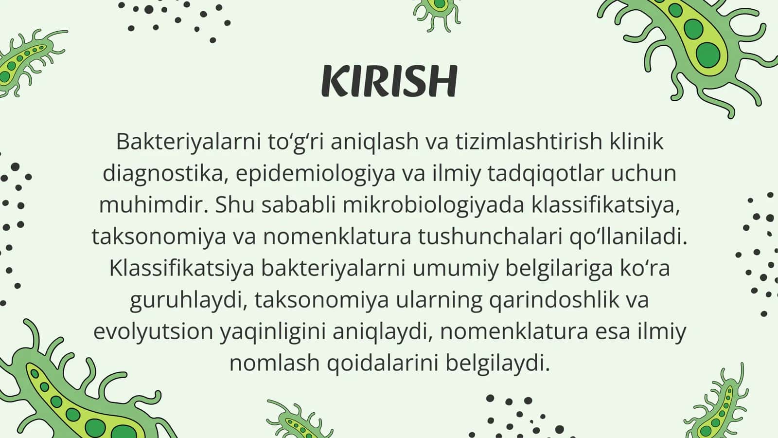BAKTERIYALARNI KLASSIFIKATSIYASI, TOKSONOMIYASI VA NOMENKLATURASI. “BERJI” ANIQLAGICHI. BAKTERIYALARNI KLASSIFIKASIYASIGA KIRITILMAGAN LEKIN AMALIYOTDA QO‘LLANILADIGAN TUR ICHIDAGI VARIANTLARI. (SEROVAR, XEMOVAR, FAGOVAR, FERMENTOVAR ) 2