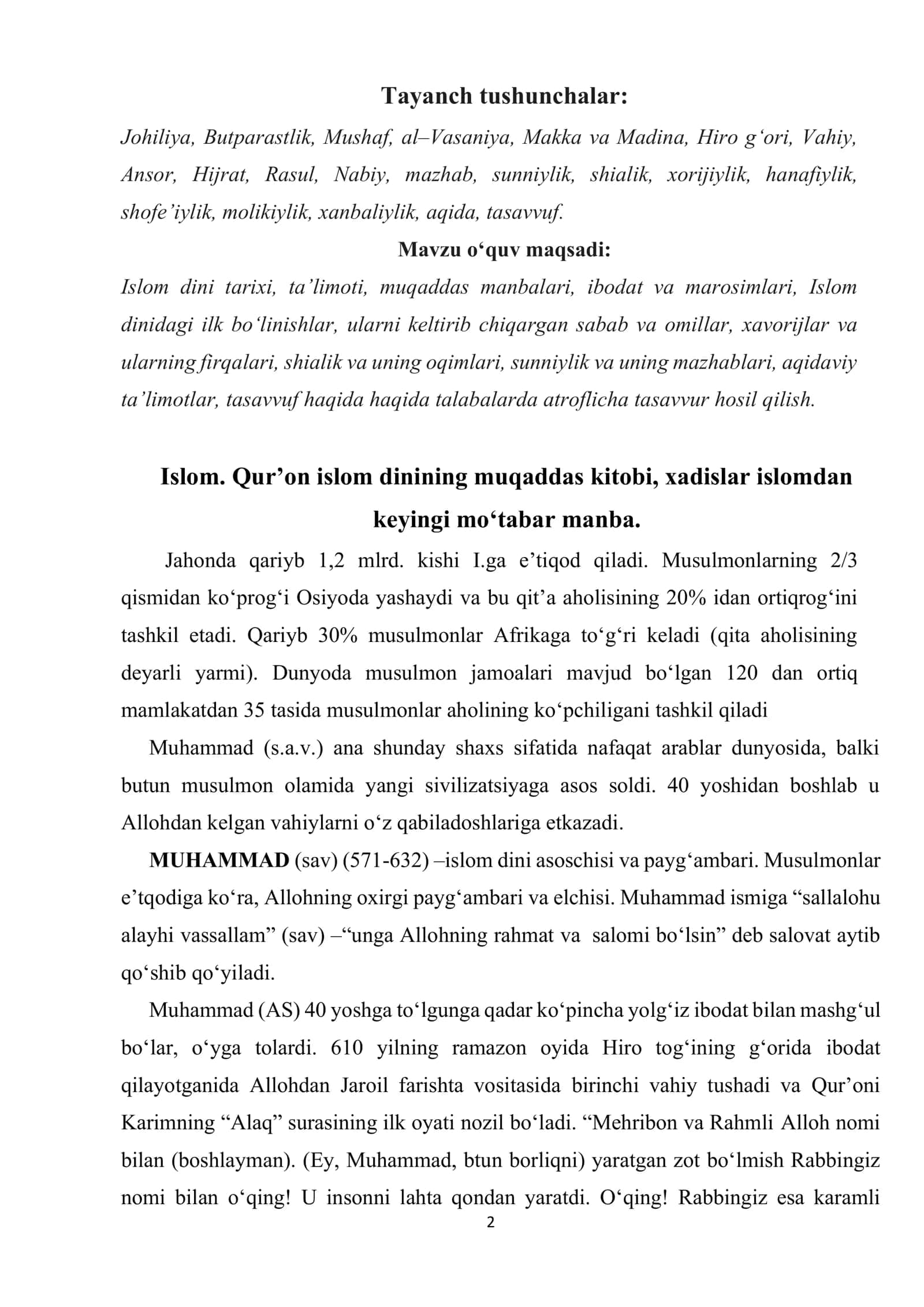 Islom dini va ta’limoti 2