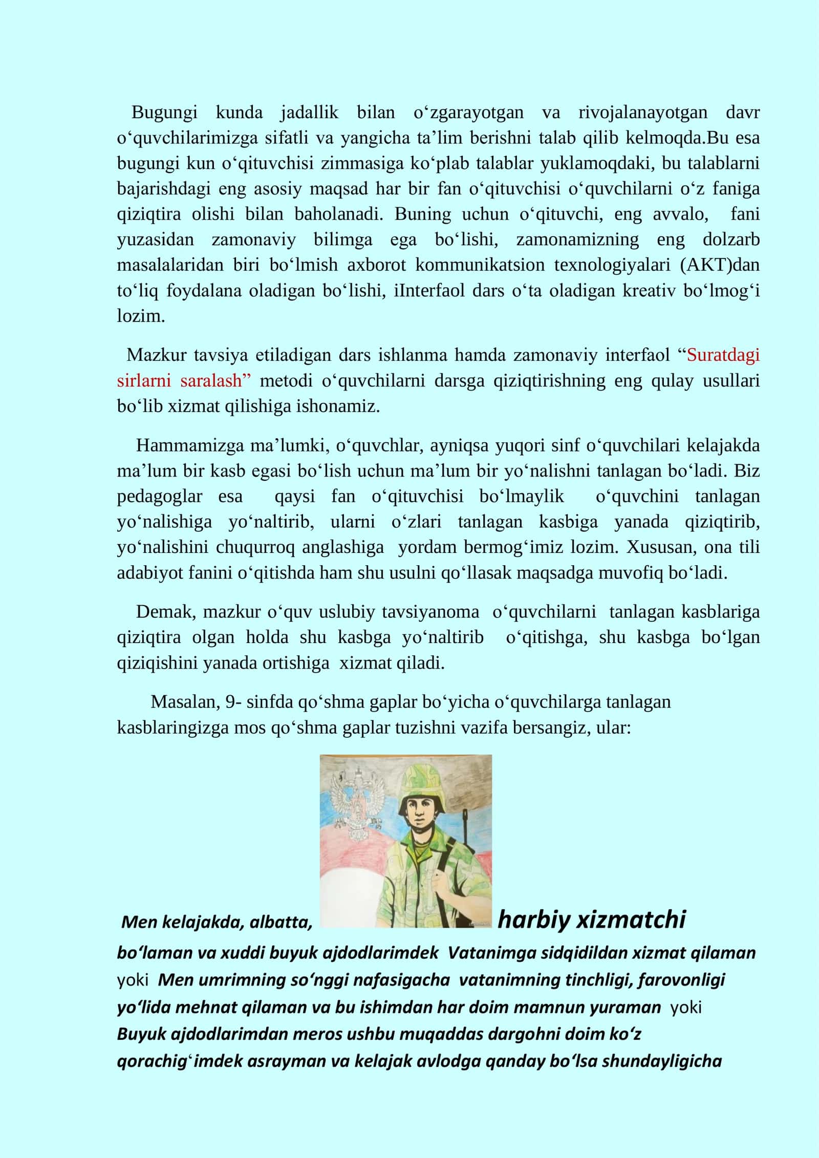 9-sinf Ona tili fanidan ochiq dars ishlanma. Shart mayli vositasida ergashgan qo'shma gaplar 2