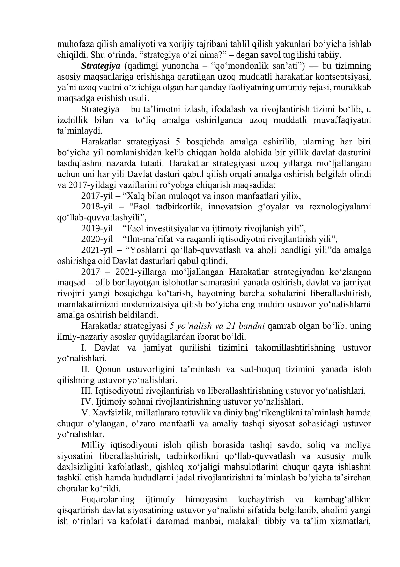 12-mavzu. Yangi O‘zbekistonda Prezident Sh.M.Mirziyoyev rahbarligi 2