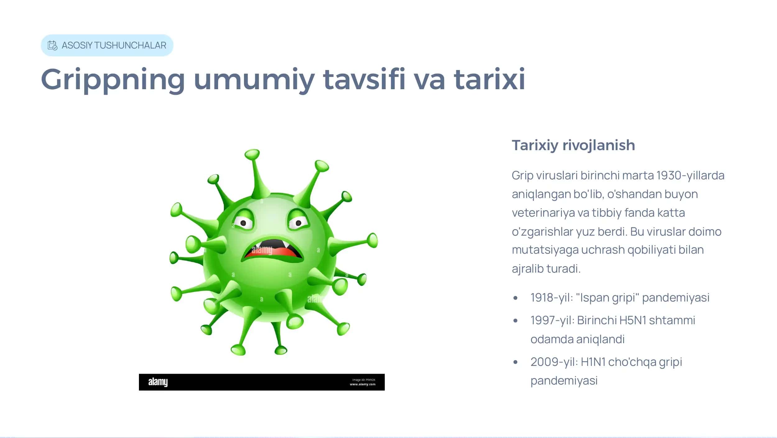 Parranda va cho'chqa grippi va uning hozirgi  kundagi muammolari. Listeriozlarga umumiy  tasnif va patogenezi. 2