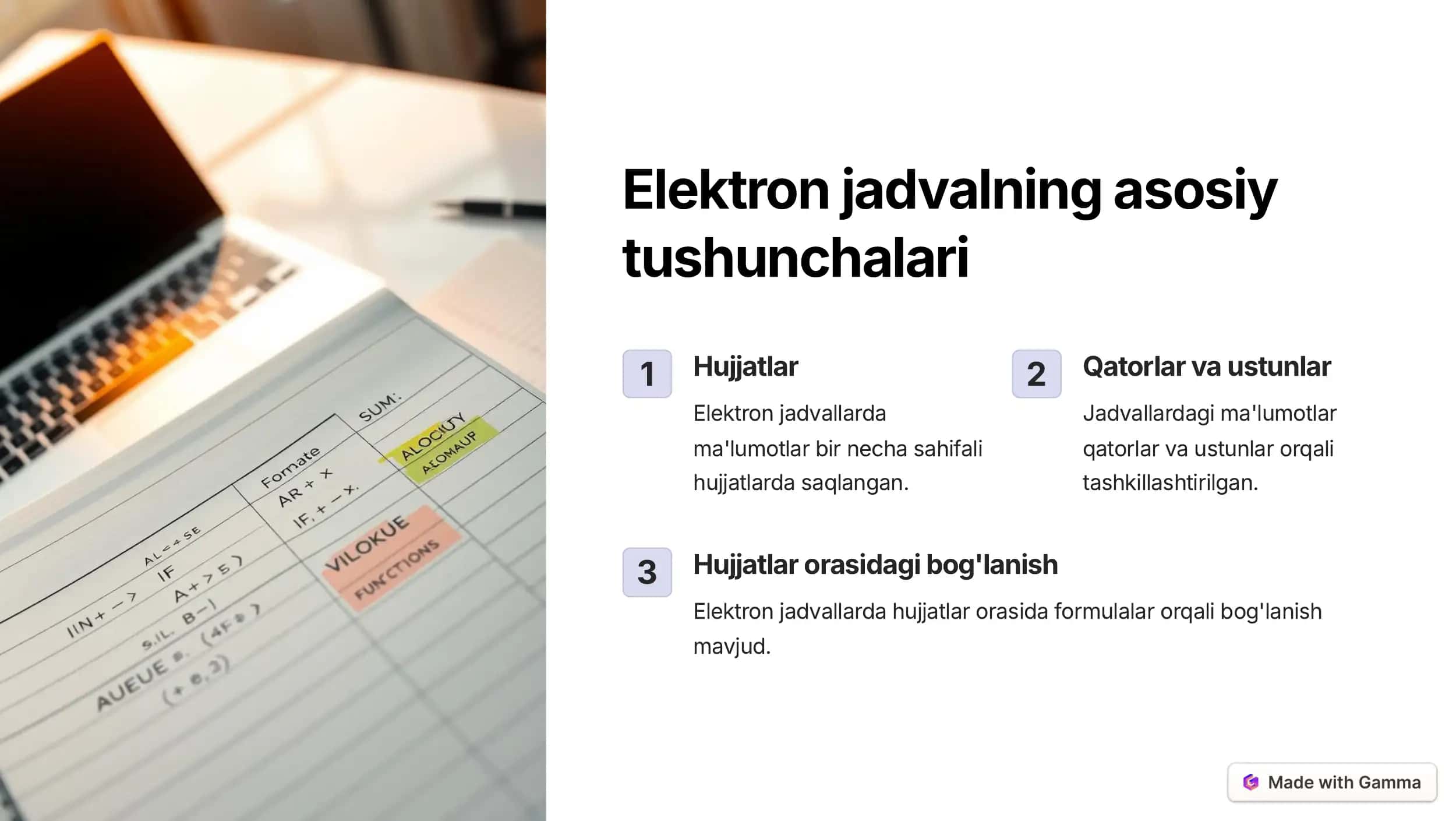 Elektron jadvaldan diagrammalarni import qilish 2