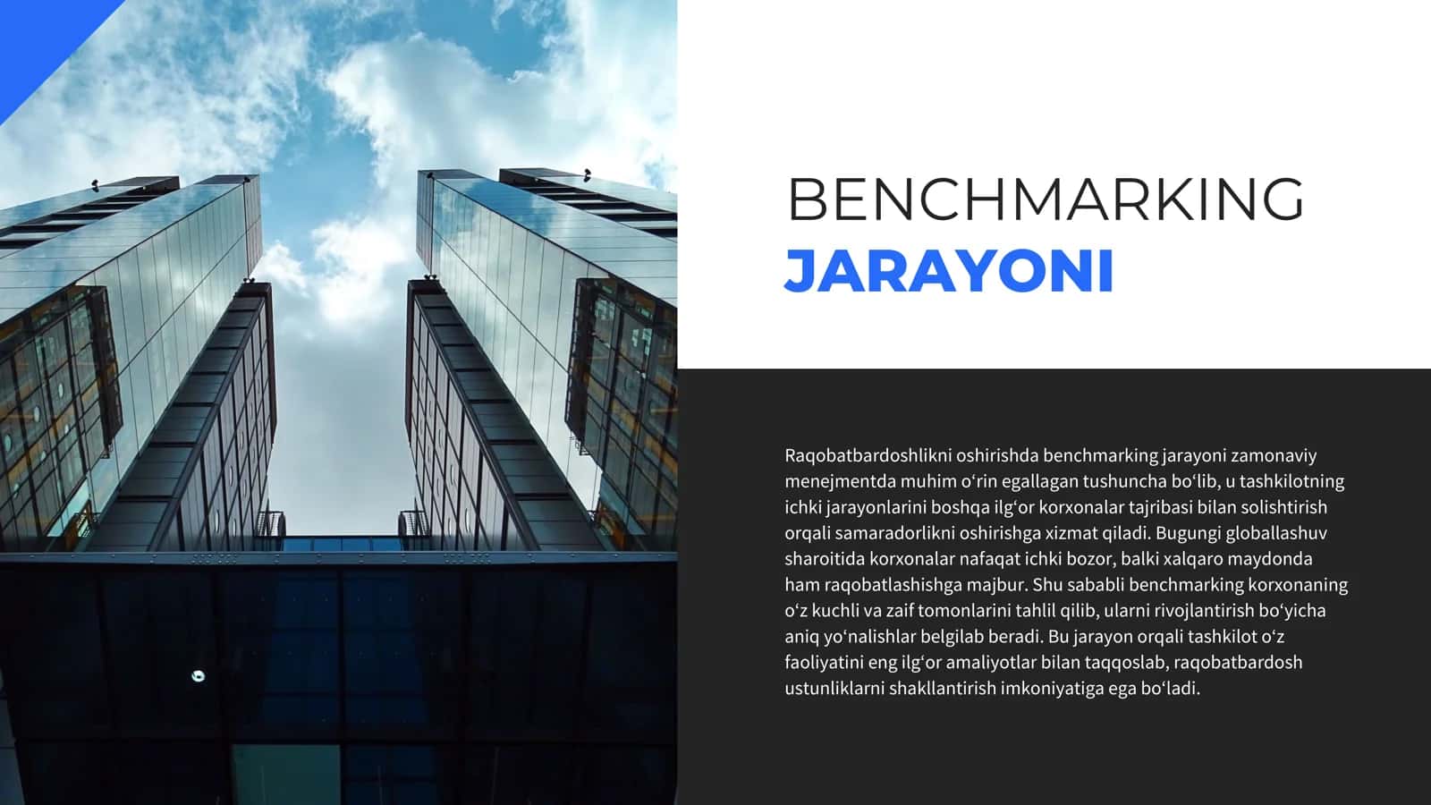 RAQOBATBARDOSHLIKNI OSHIRISHDA BENCHMARKING JARAYONI 2