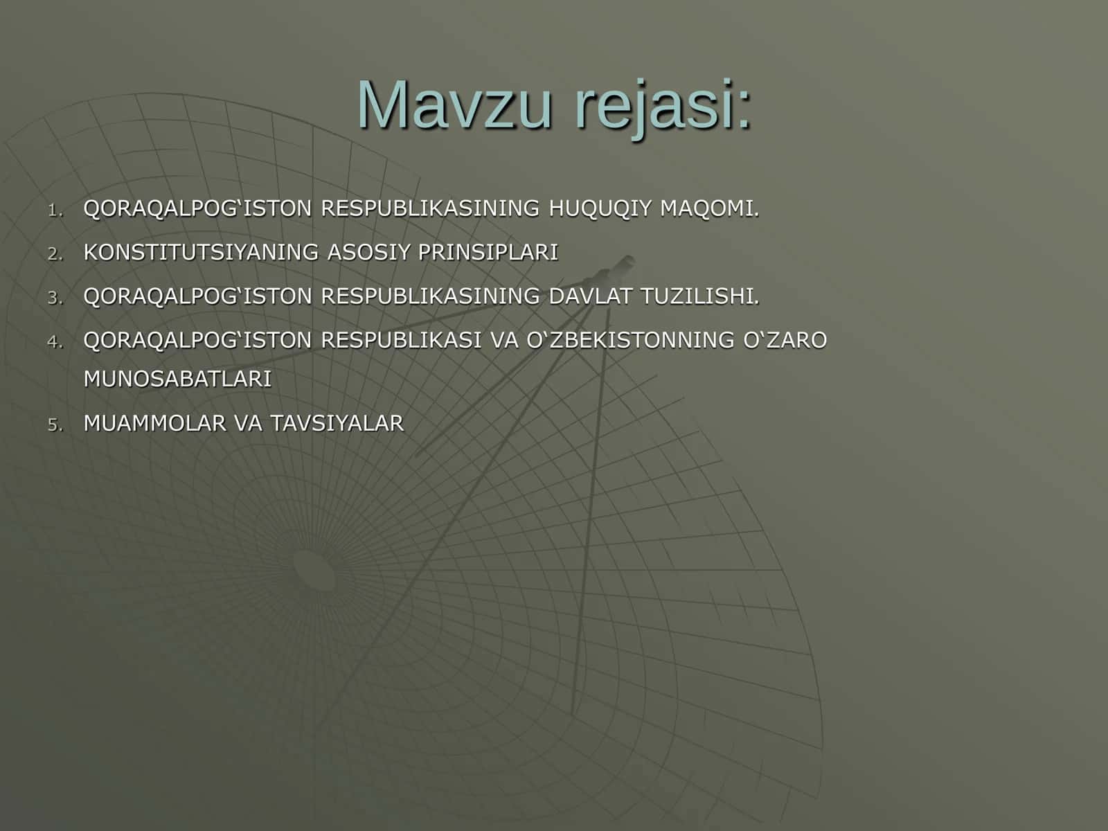 Qoraqalpogʻiston Respublikasi Konsitutsiyasi va davlat tuzilishini tahlil qilish 2